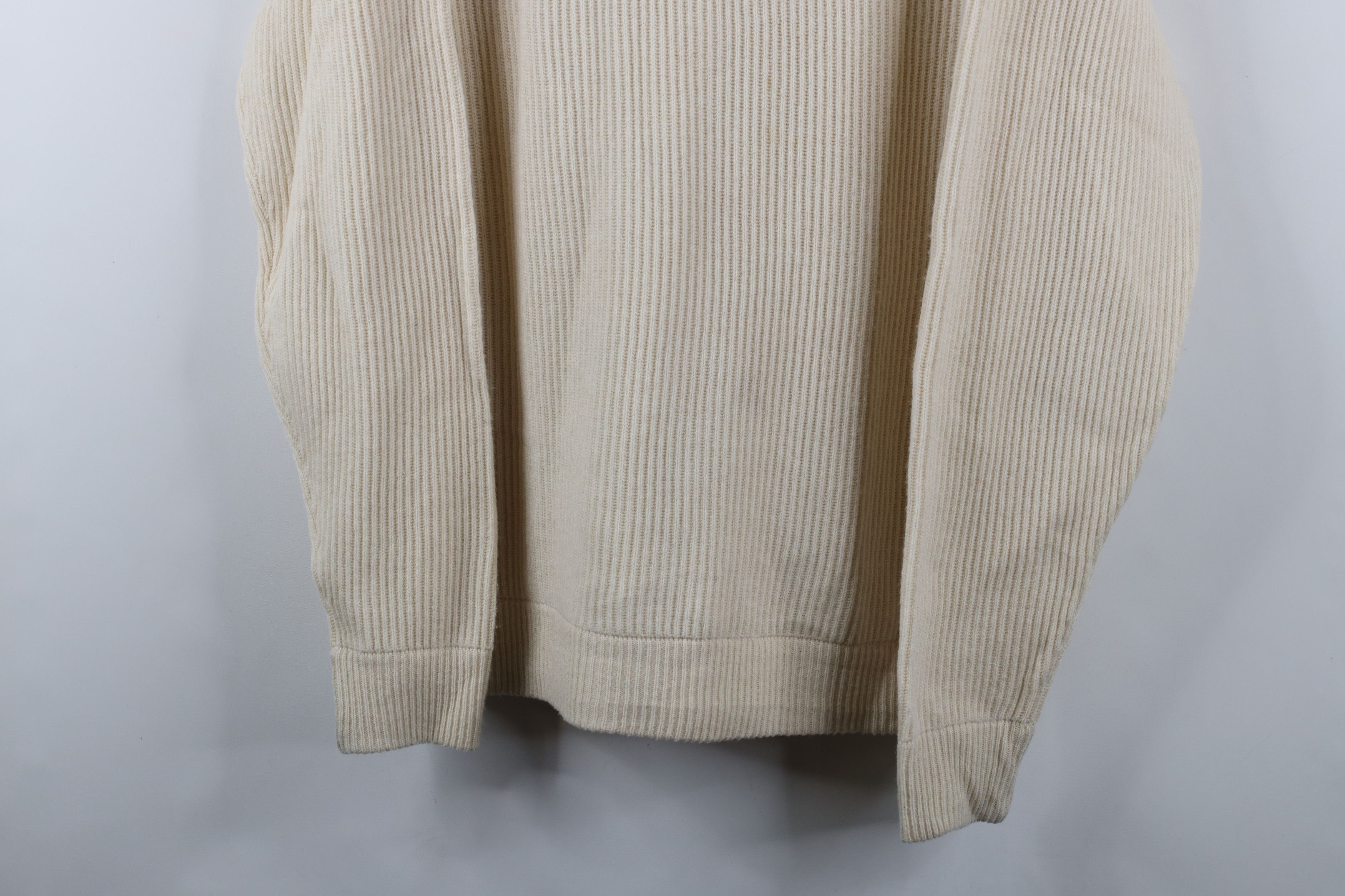 Peter Millar × Vintage Peter Millar Knit Yak Wool Cashmere Henley Sweater Cream Size US L / EU 52-54 / 3 - 3 Thumbnail