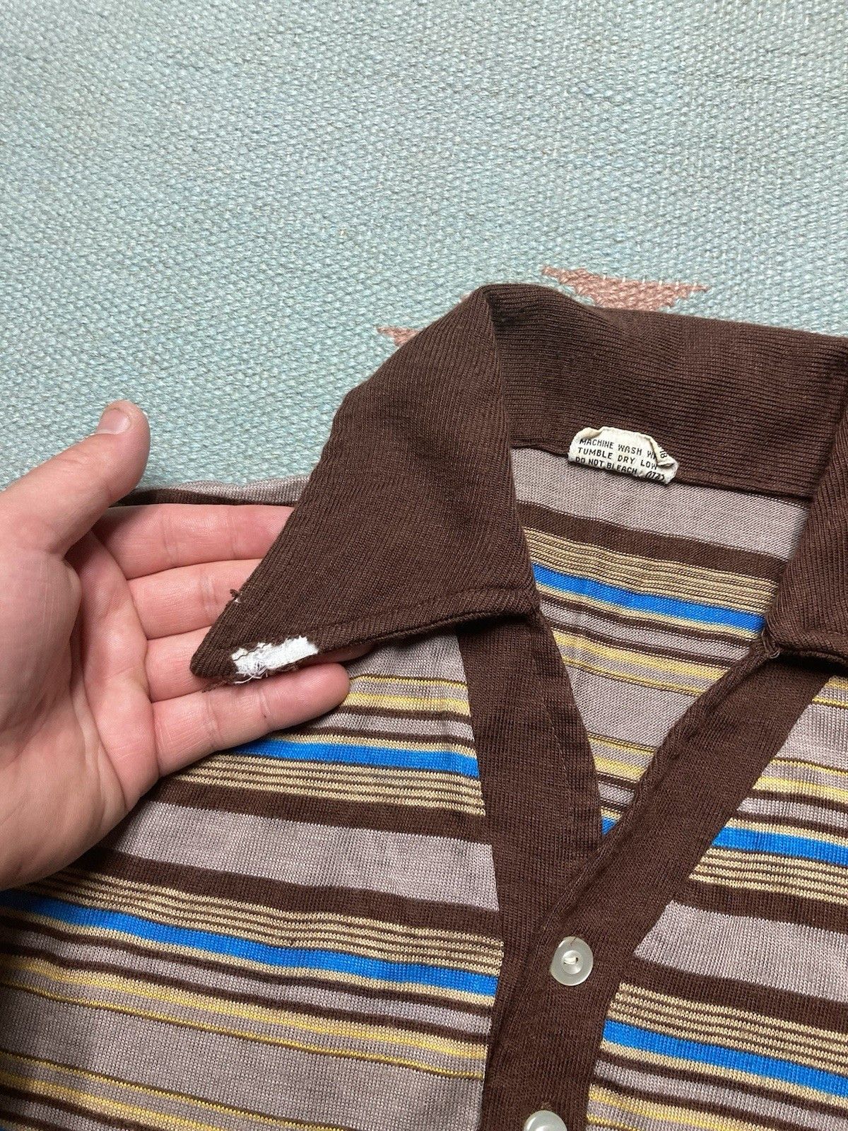 Vintage Vintage 70s polo shirt striped boys large adult small Size US S / EU 44-46 / 1 - 5 Thumbnail