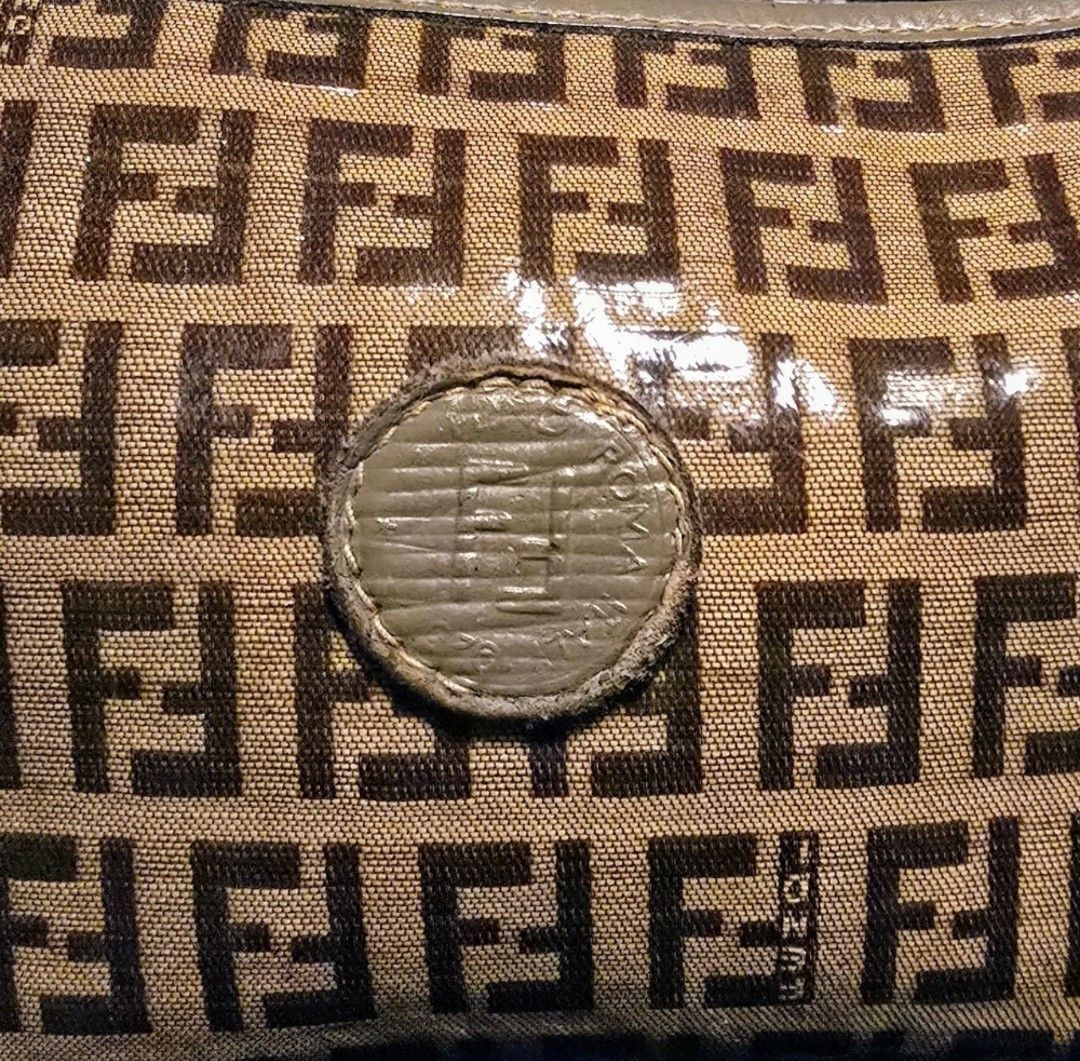 Fendi 1980s Vintage Fendi Brown and Tan Monogram Clutch Size ONE SIZE - 4 Thumbnail