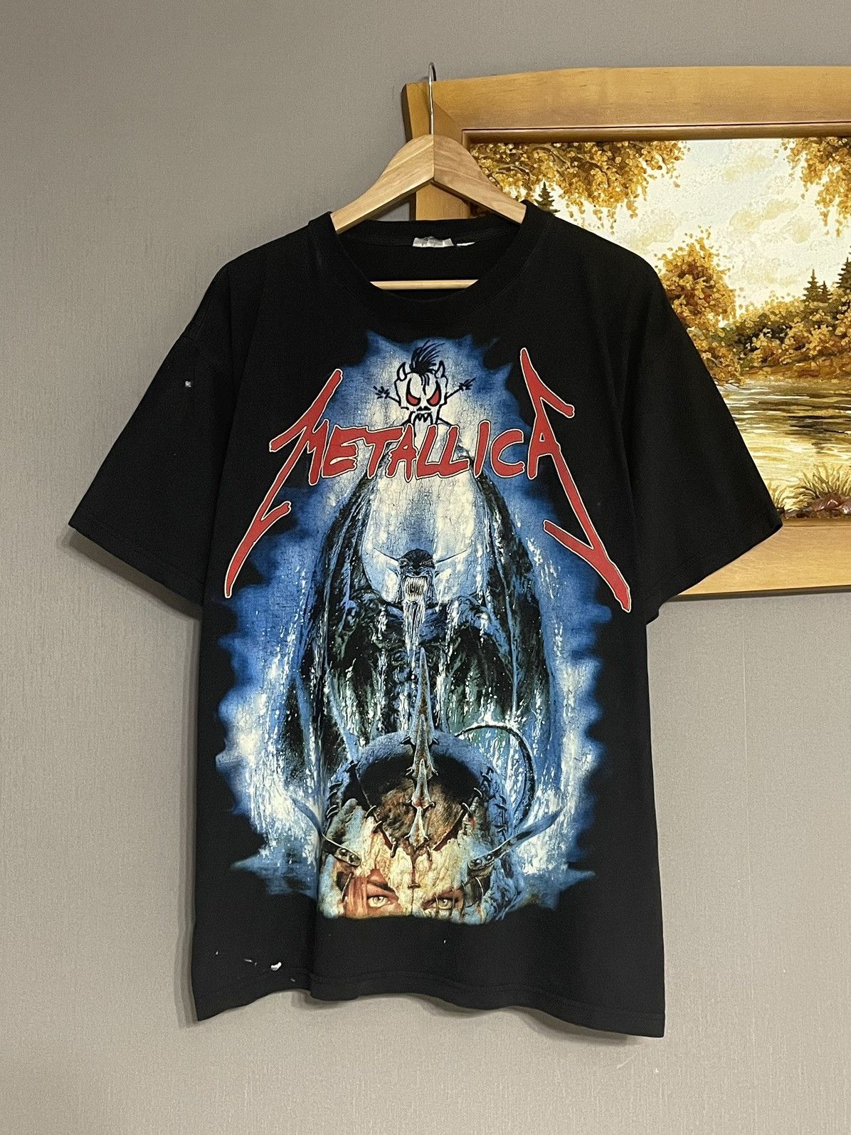 Band Tees Crazy Rare Vintage 90s Metallica Demon Skull AOP T-shirt Size US XL / EU 56 / 4 - 3 Thumbnail