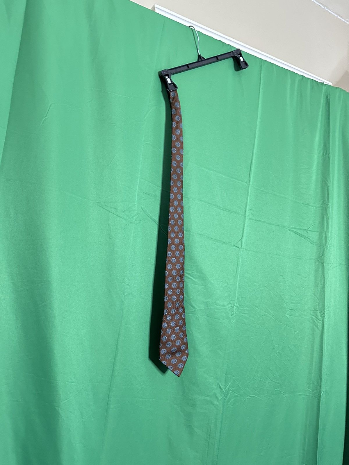 Rubinacci Pure silk liquid gloss effect men’s neck tie Italy Size ONE SIZE - 3 Thumbnail