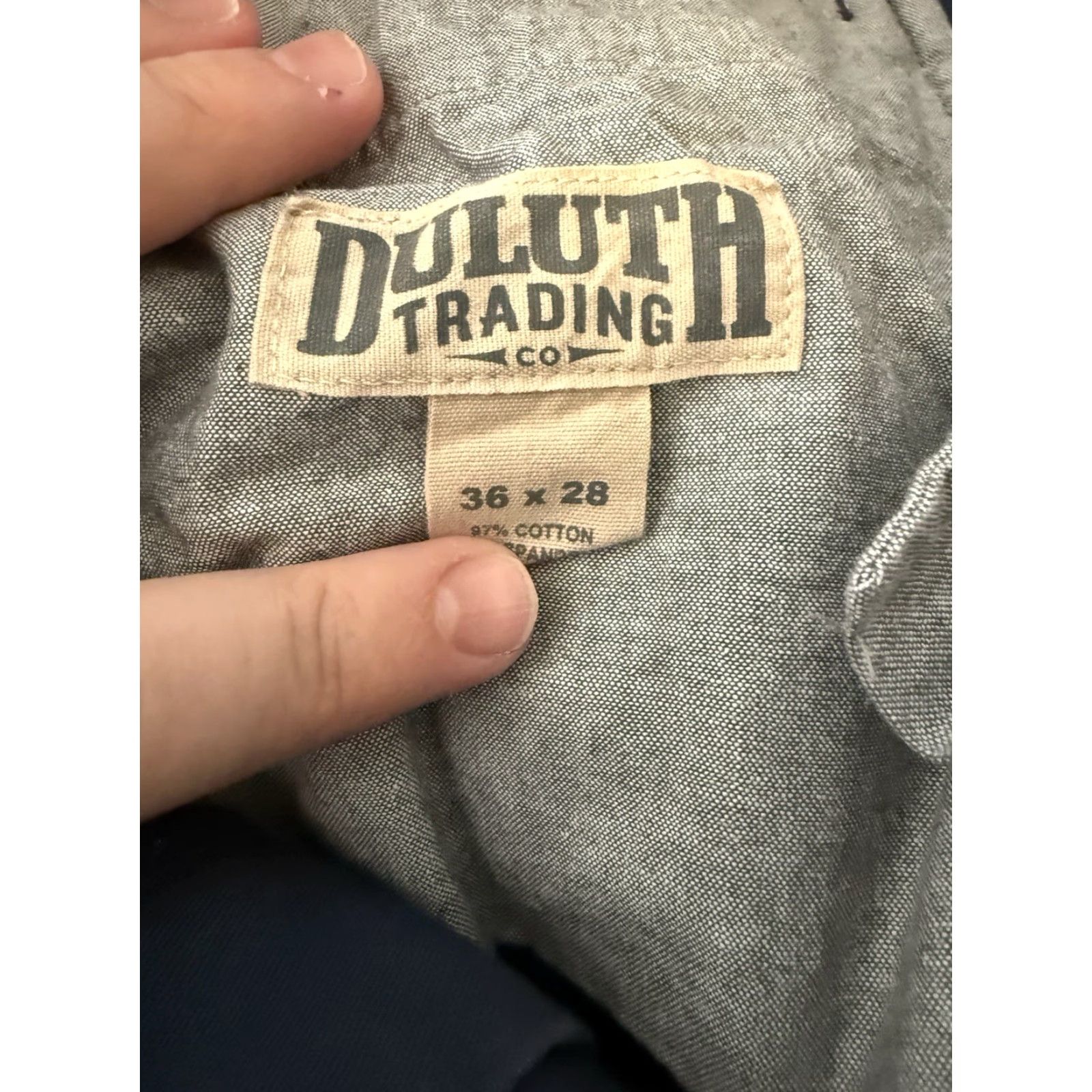 Vintage Duluth Mens Pants Canvas Navy Blue 36x28 Stretch Flat Front Work Casual Travel 48in Waist Regular 28in Inseam Size US 36 / EU 52 - 5 Thumbnail