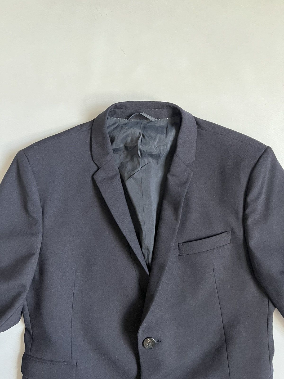 Designer × Japanese Brand × Neil Barrett Neil Barrett Men Woven Dark Navy Slim Fit Suit Blazer Size 50S - 2 Thumbnail