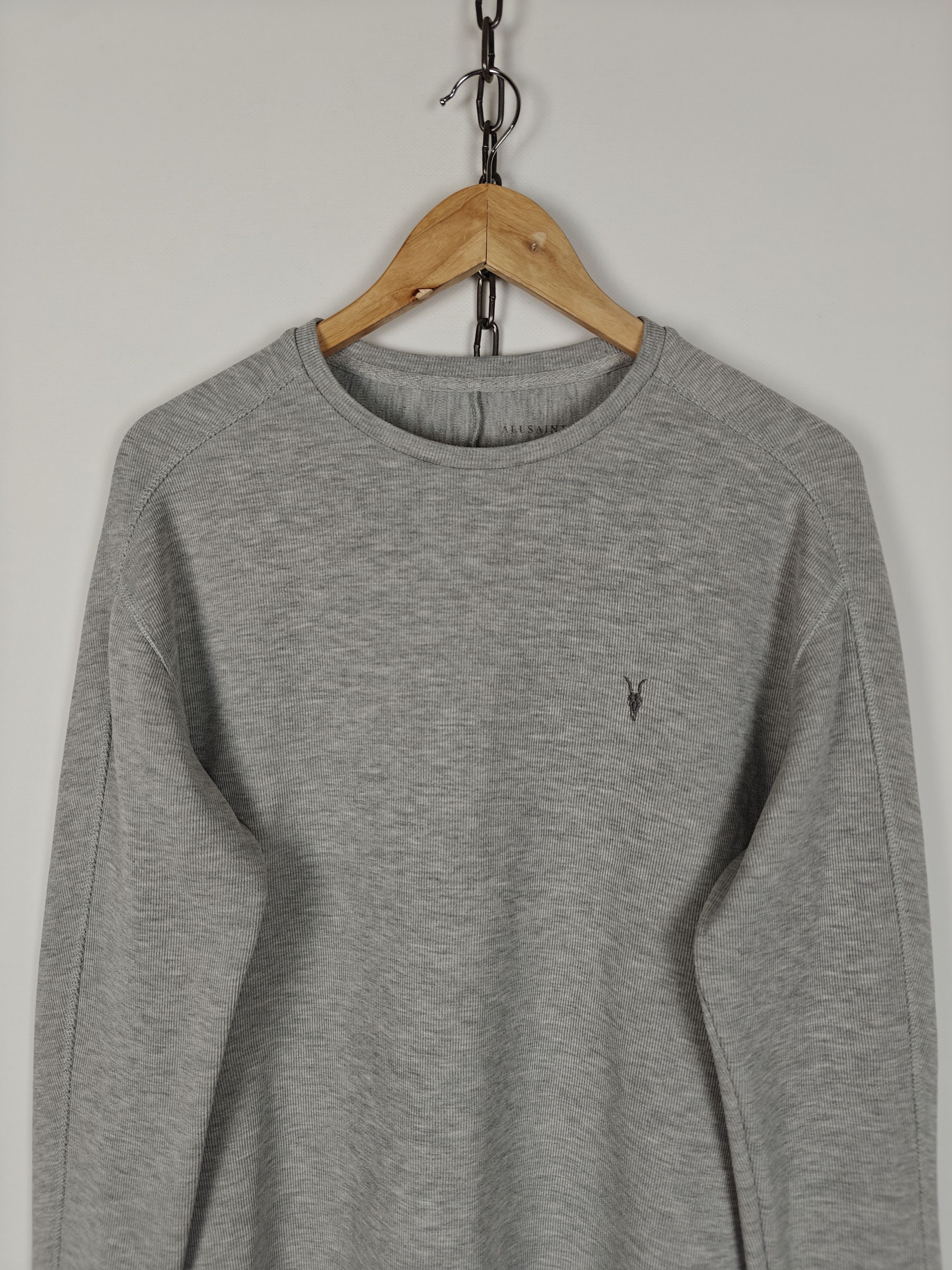 Allsaints Allsaints Sweatshirt Kruse LS Crew Pullover Gray size M Size US M / EU 48-50 / 2 - 2 Thumbnail