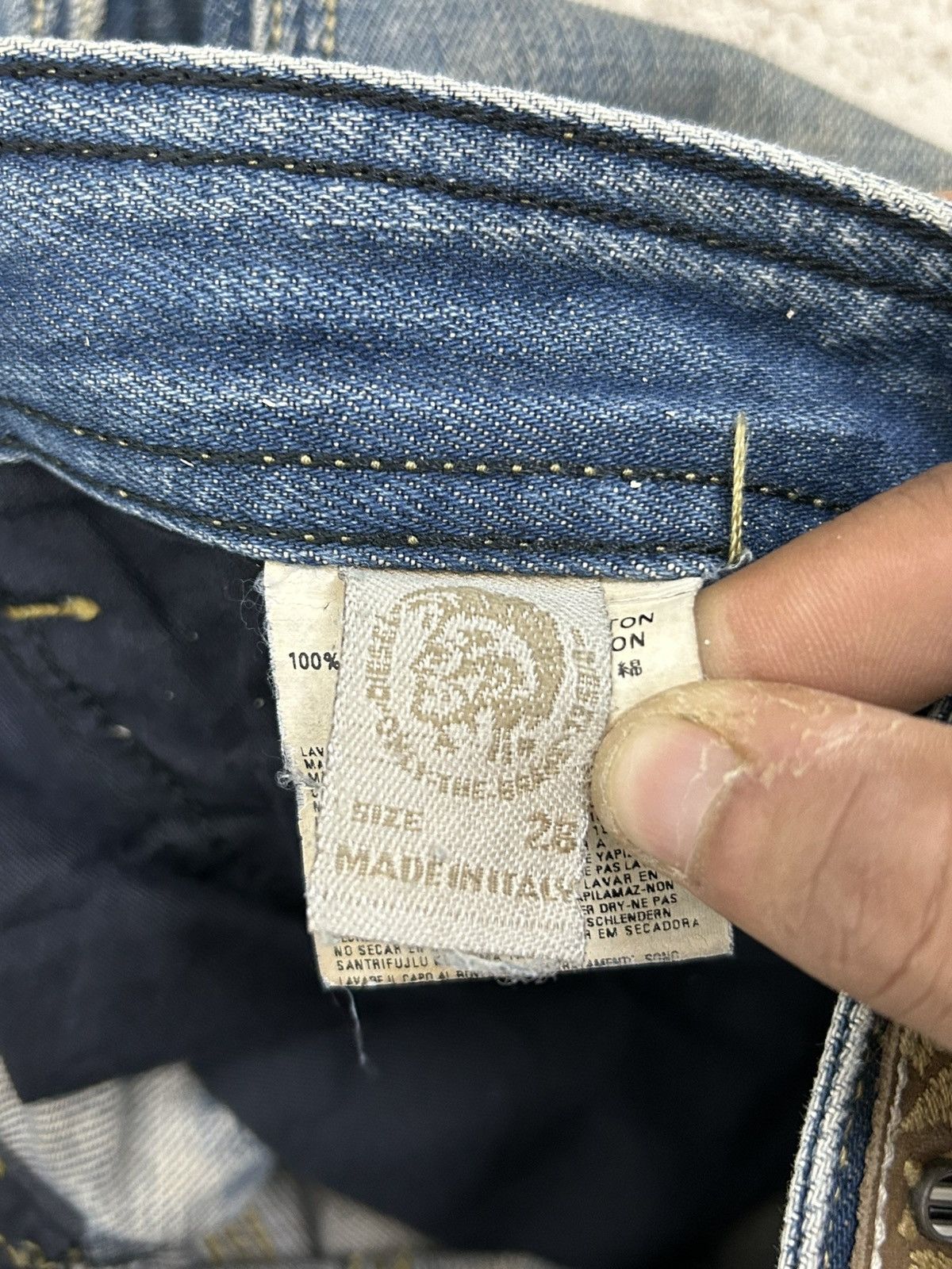 Diesel Diesel Trojan Jean Mud Washed Distressed Straight Cut Size US 30 / EU 46 - 19 Thumbnail