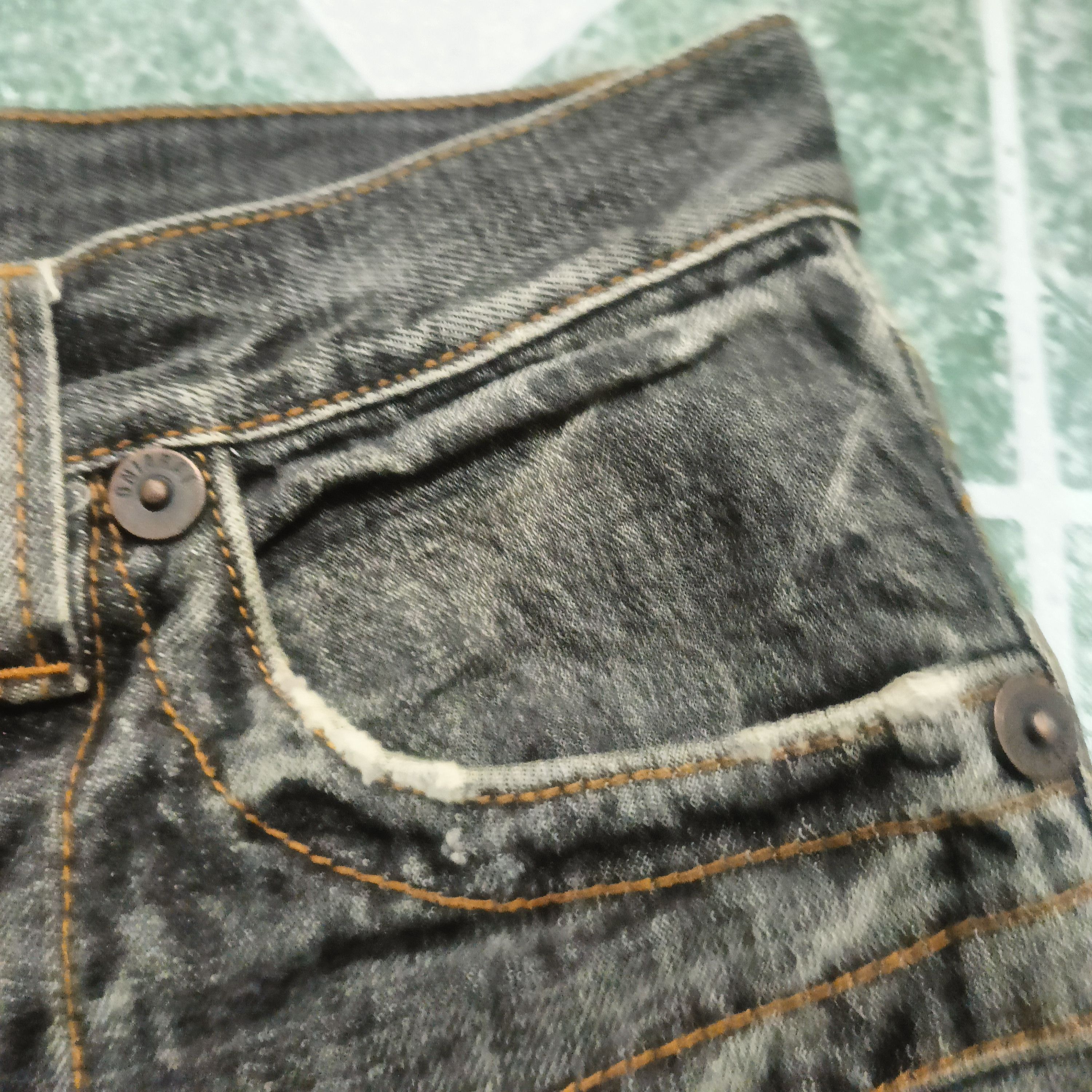 Who Decides War Japanese Black Jeans Oniarai Flared Jeans Distressed Size US 31 - 8 Thumbnail