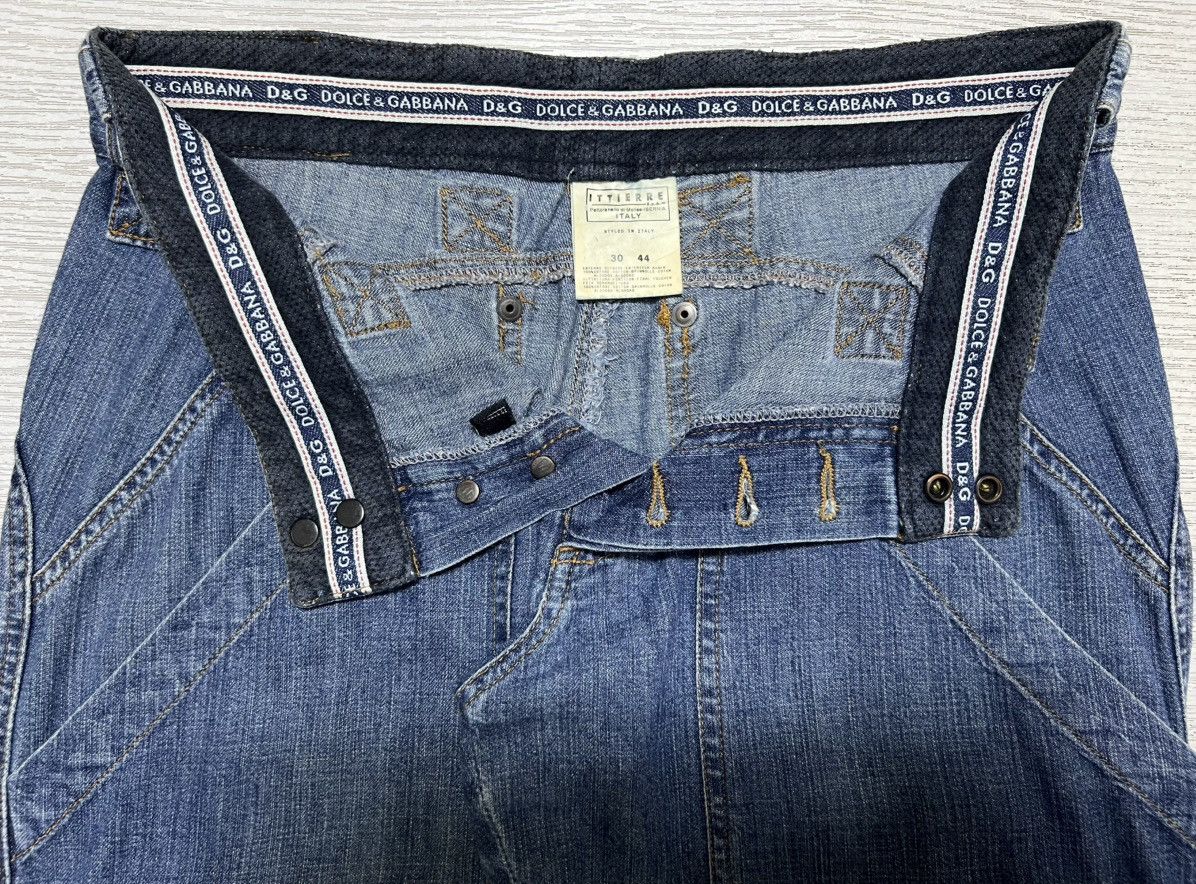 Dolce & Gabbana Dolce & Gabbana - AW03 Denim Parachute Carpenter Cargo Pants Size US 30 / EU 46 - 14 Thumbnail