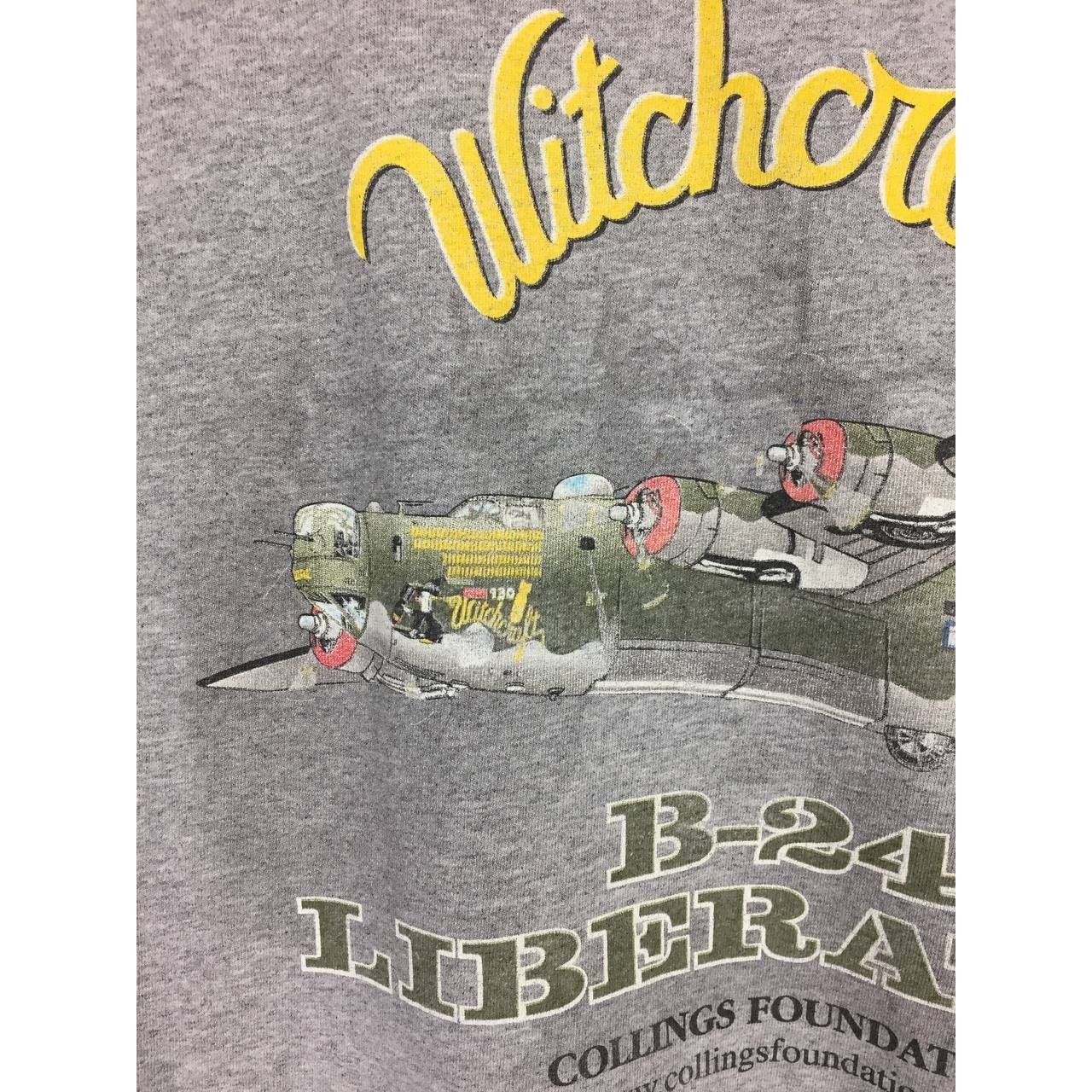 Gildan Witchcraft B-24J Liberator Heavy Bomber Aircraft Graphic Tee Size US L / EU 52-54 / 3 - 4 Thumbnail