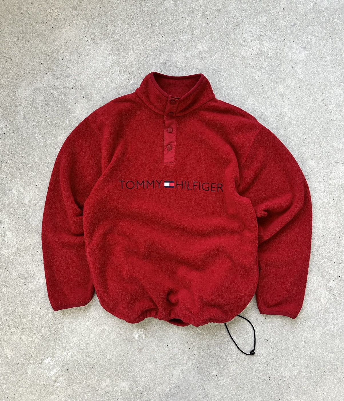 image of Tommy Hilfiger Fleece Sweatshirt in Red, Men's (Size Small)