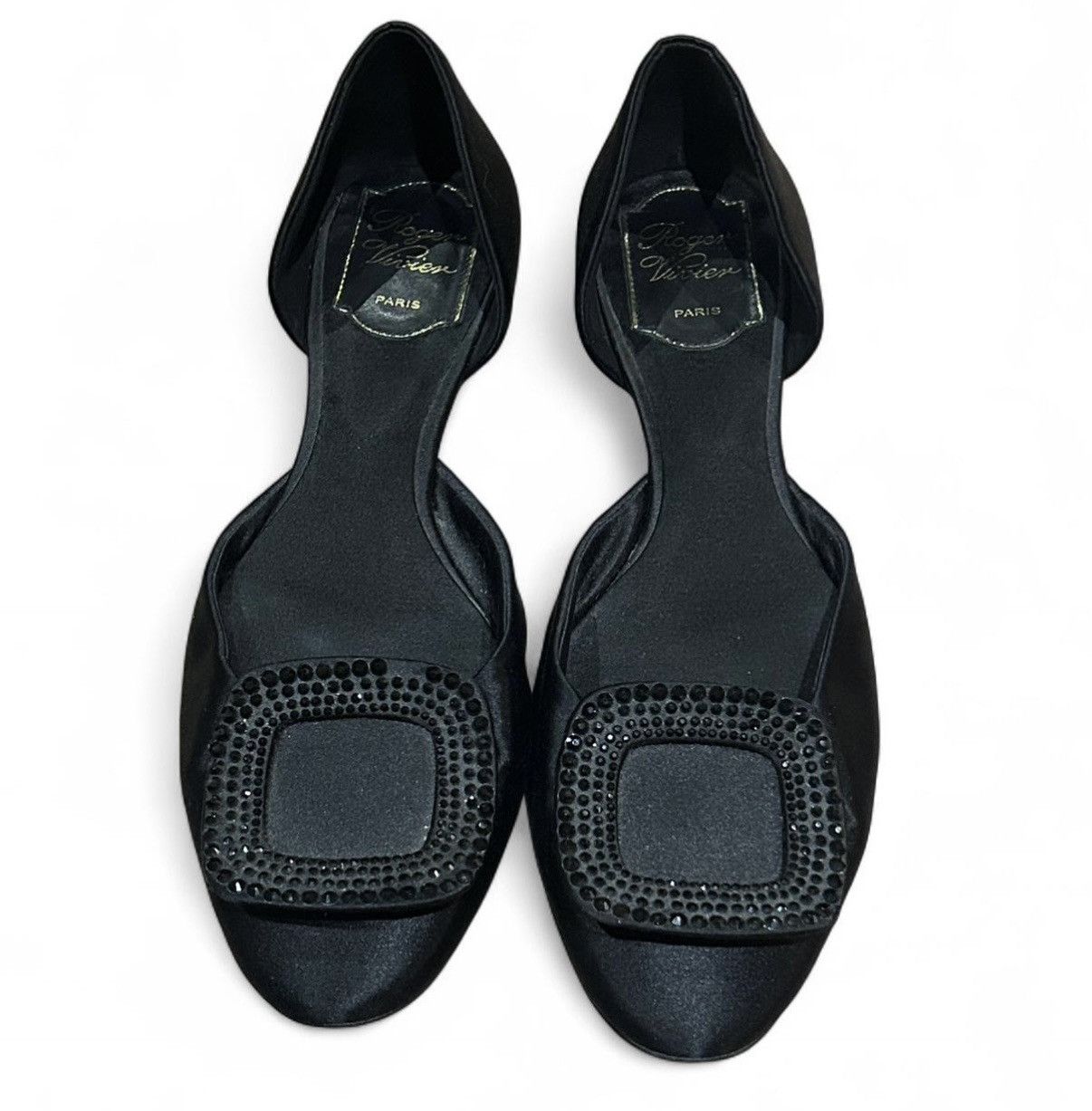 Roger Vivier Chips Strass Ballerina Flats