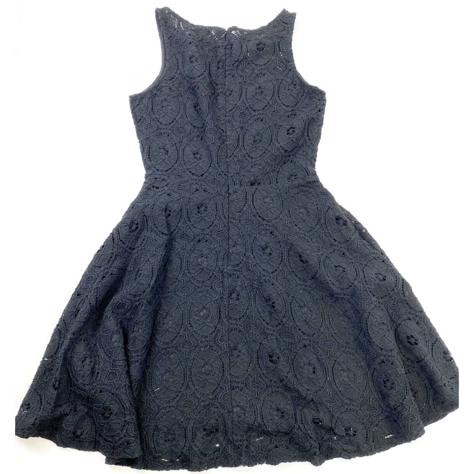 BB Dakota BB Dakota Dress Small Black Floral Lace Sleeveless Zip Short Women Floral Pattern Fit & Flare N/A Size XS / US 0-2 / IT 36-38 - 3 Thumbnail