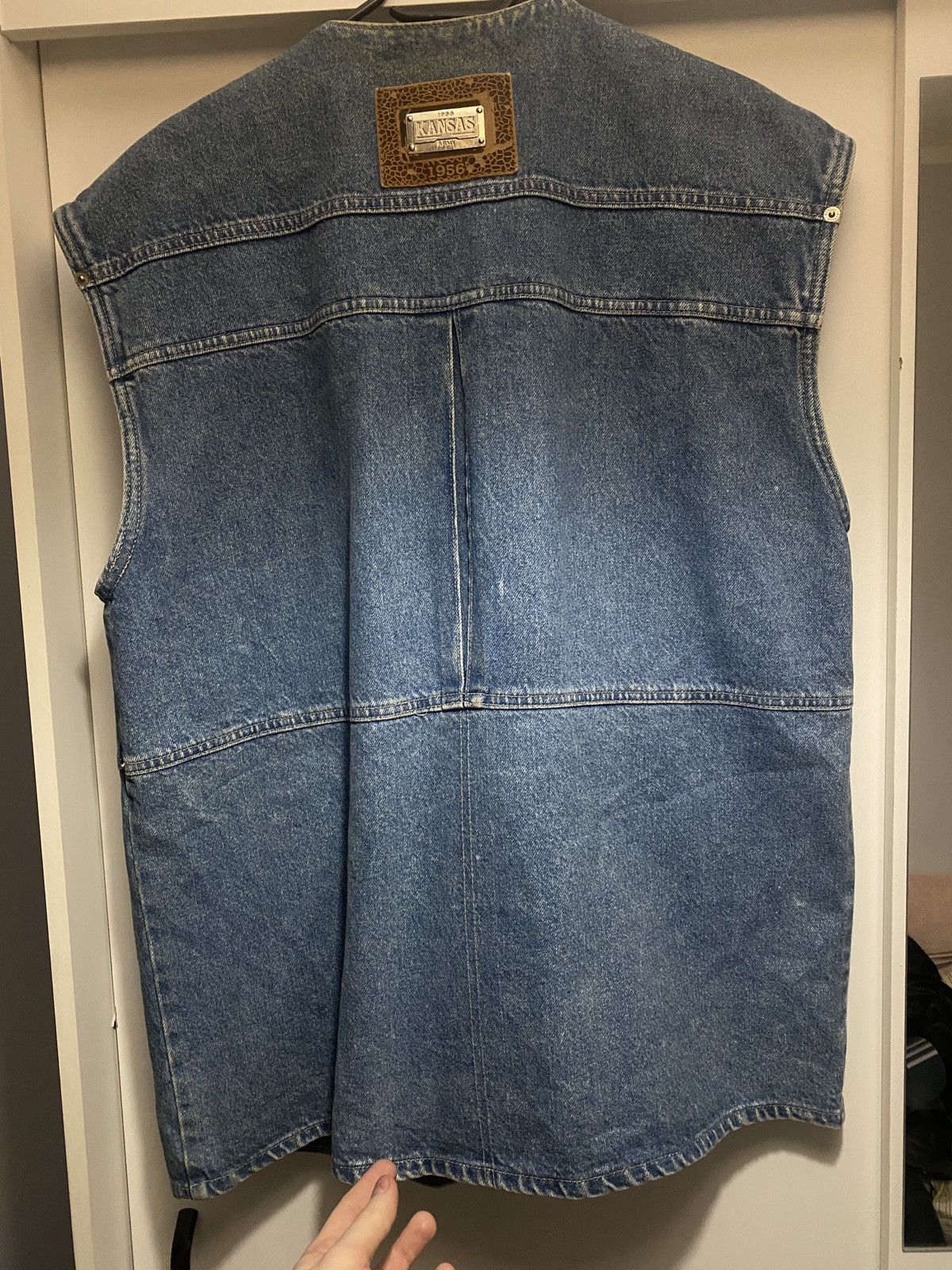 Vintage Old denim kansas oversize vest with metal claps Size US M / EU 48-50 / 2 - 3 Thumbnail
