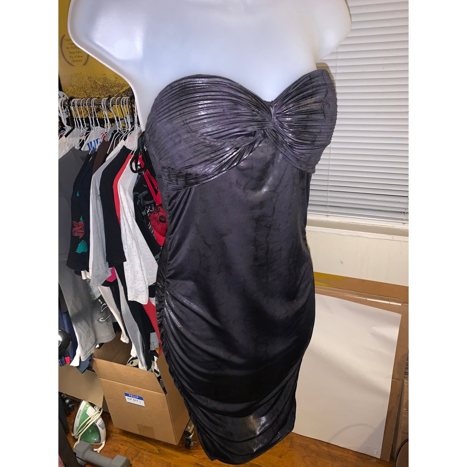 Other × Vintage Y2K Sisly Black Ruched Strapless Bodycon Dress Womens Medium Size M / US 6-8 / IT 42-44 - 1 Thumbnail