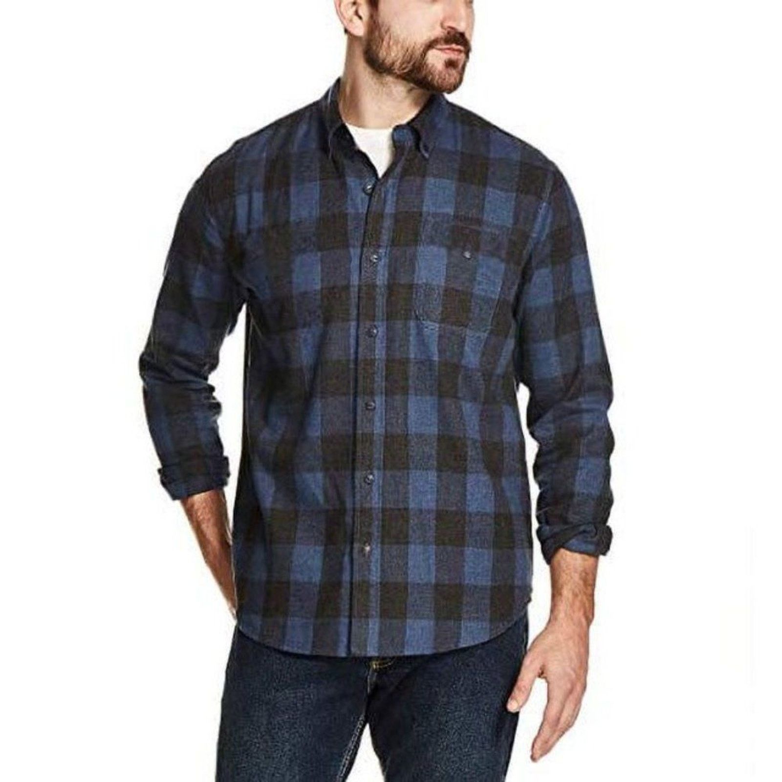 Weatherproof Weatherproof Vintage Shirt Mens XL Blue Black Plaid Flannel Size US XL / EU 56 / 4 - 5 Thumbnail