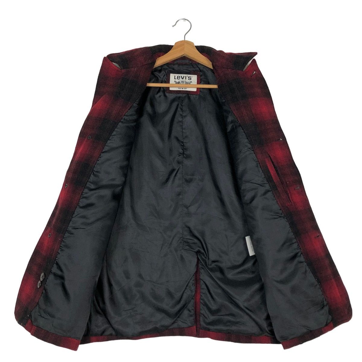 Japanese Brand 🔥VINTAGE LEVI FLANNEL WOOL JACKET TARTAN DESIGN PUNK STYLE Size US M / EU 48-50 / 2 - 13 Thumbnail