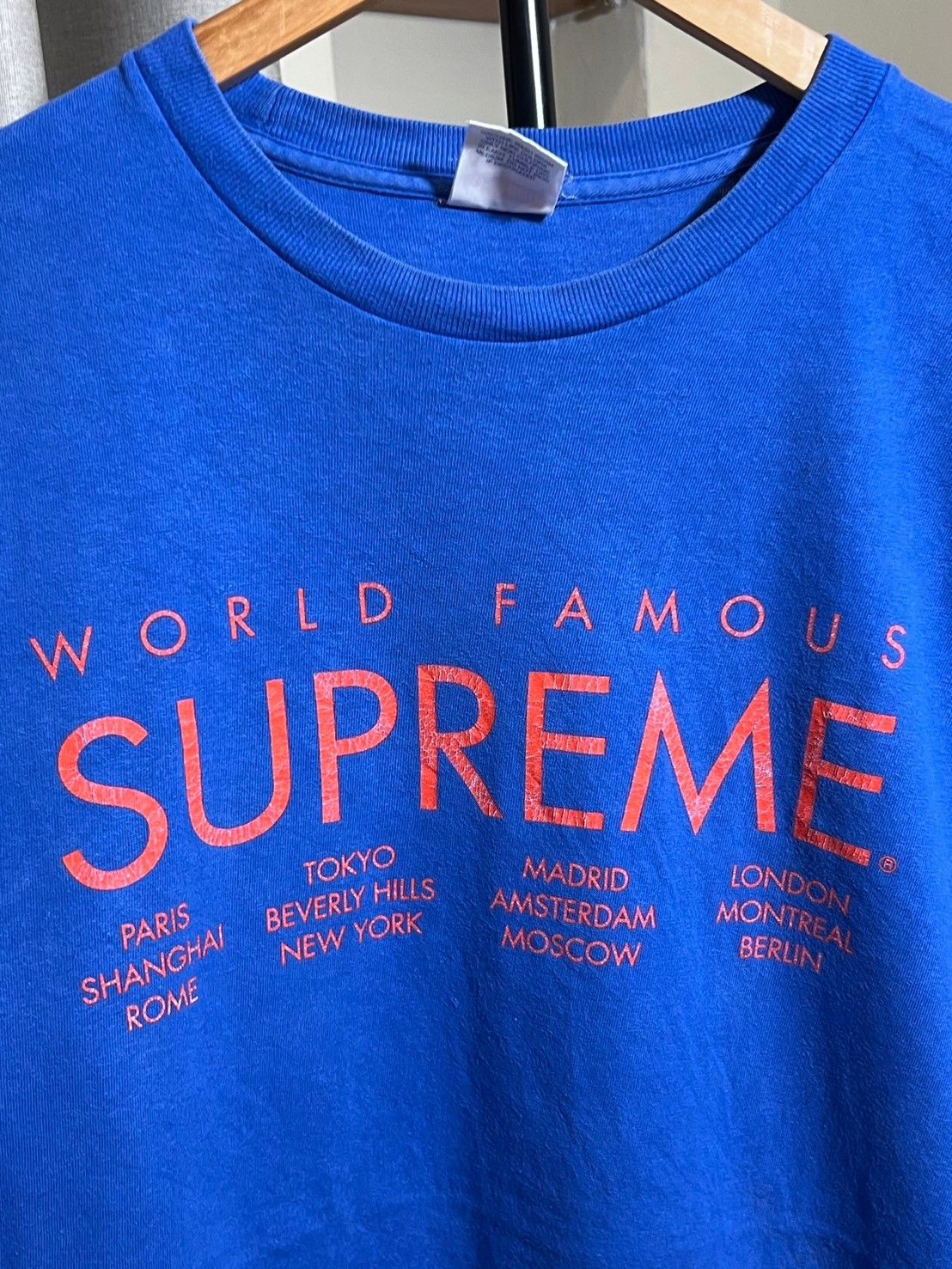 Vintage SUPREME WORLD FAMOUS shirt BN Size US XL / EU 56 / 4 - 3 Thumbnail