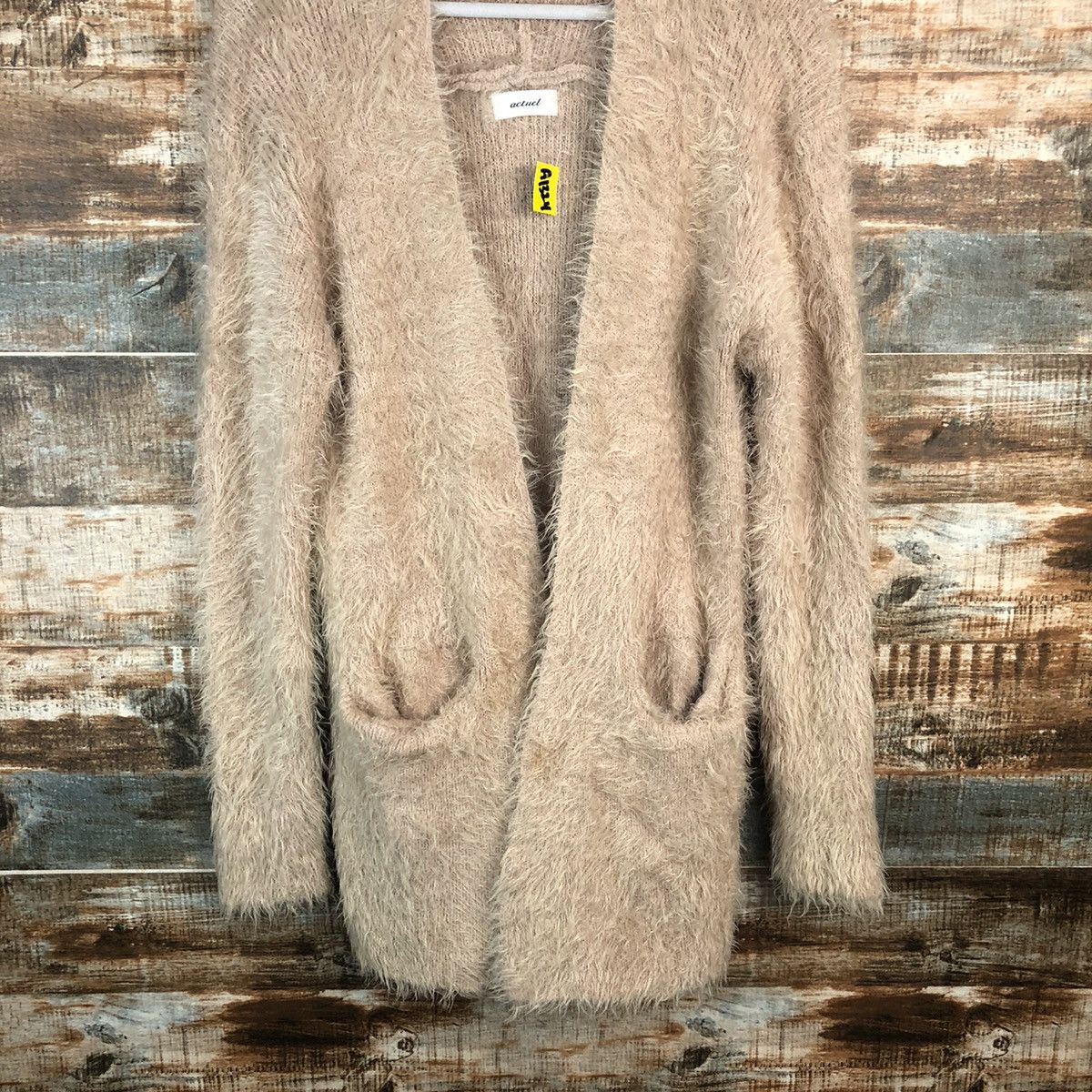 Vintage Actuel mohair shaggy fur Cardigan Knitwear #A1324 Size M / US 6-8 / IT 42-44 - 3 Thumbnail