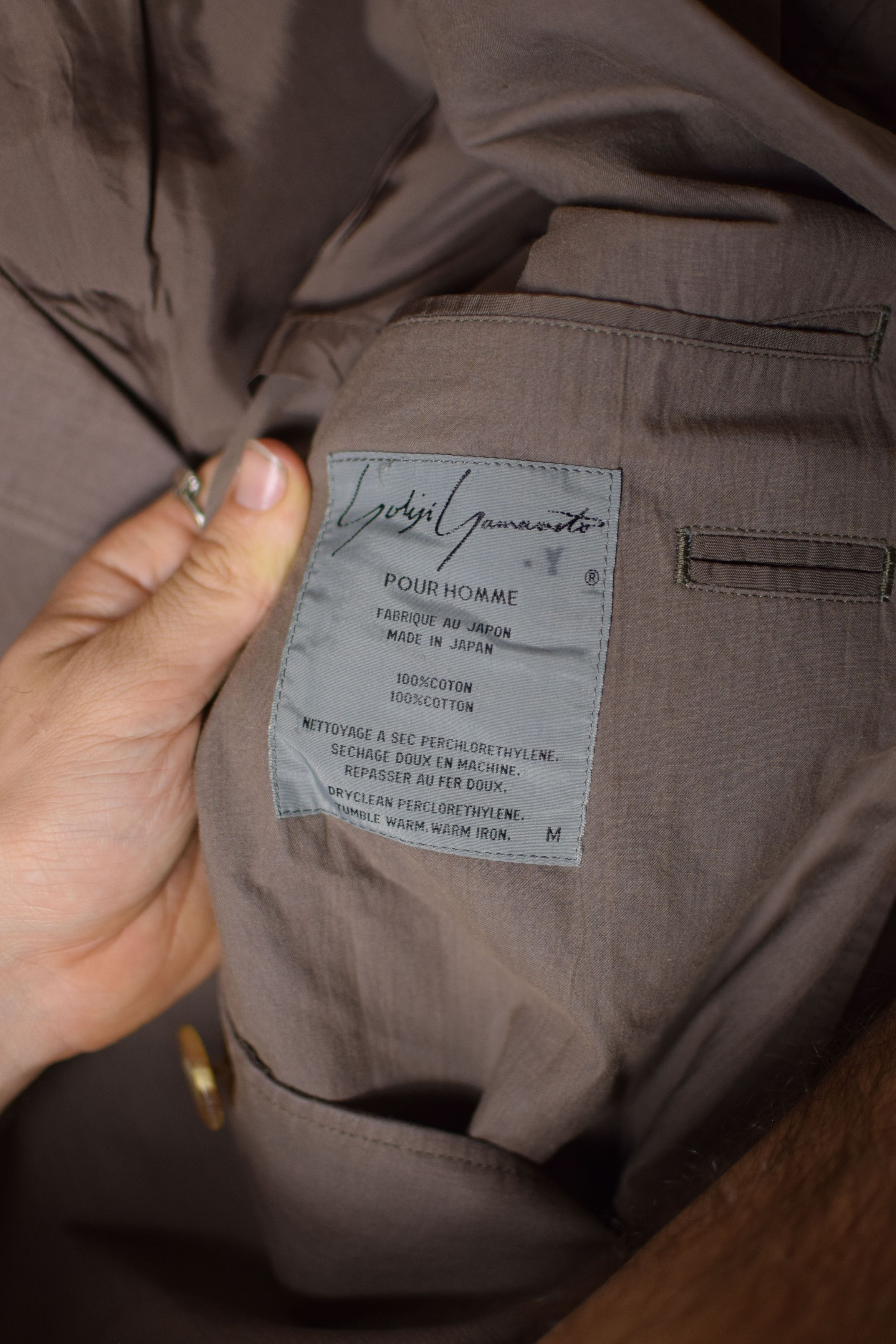 Yohji Yamamoto YYPH Archive Khaki Blazer Size 52R - 9 Thumbnail