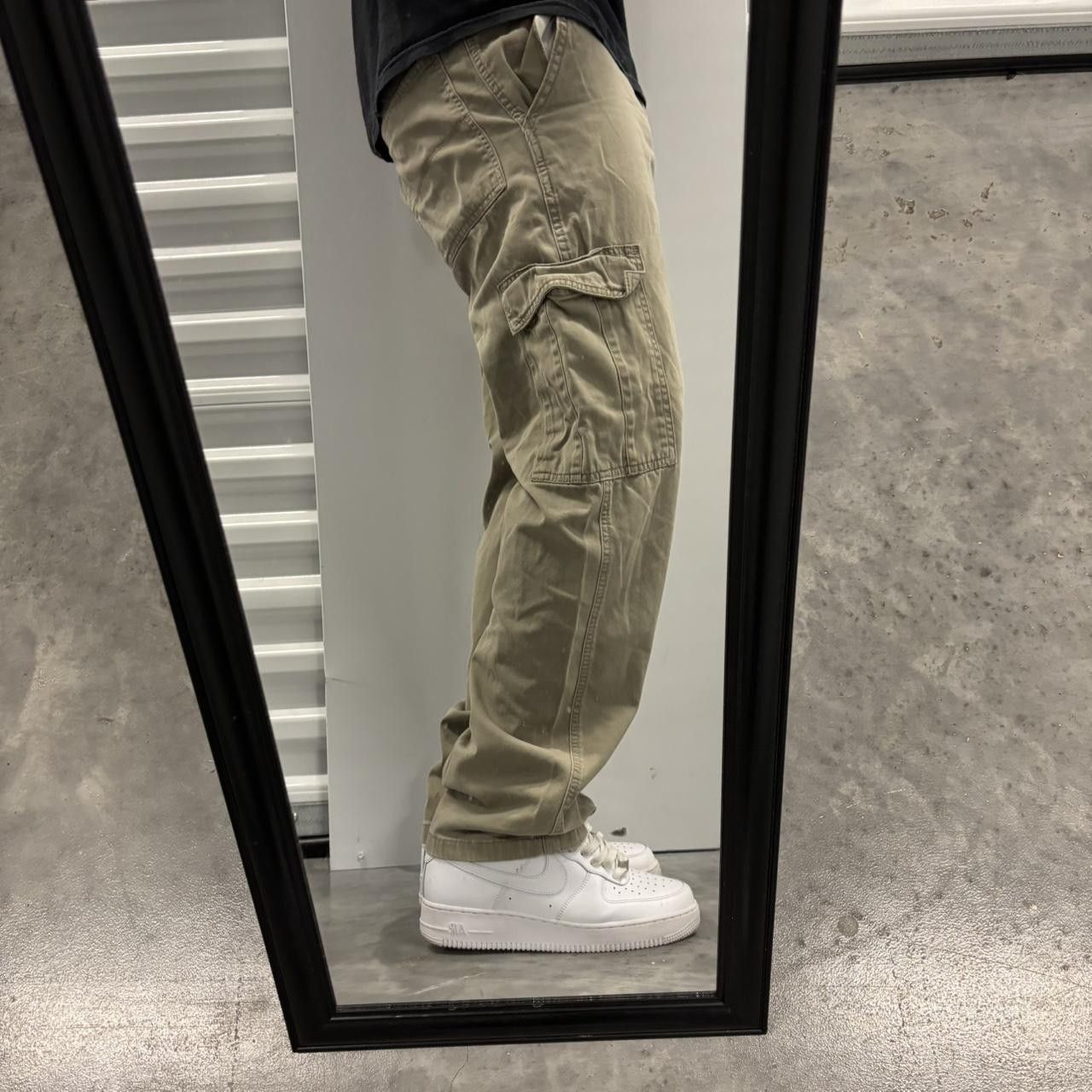 Japanese Brand × Vintage Crazy Vintage Y2K/2000s Khaki Tan Streetwear Cargo Pants! Size US 30 / EU 46 - 2 Thumbnail