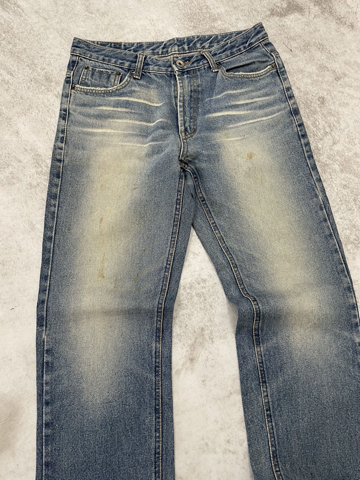 Hysteric Glamour × If Six Was Nine × Le Grande Bleu (L.G.B.) 2000s jexy japan flared acid wash dirty denim y2k style Size US 30 / EU 46 - 2 Thumbnail
