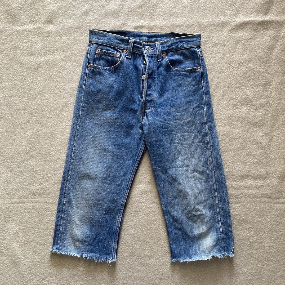 Levi's Vintage Clothing × Vintage Vintage 90's Levis 501 Distressed Cropped Jeans W27 Size 27" / US 4 / IT 40 - 1 Thumbnail