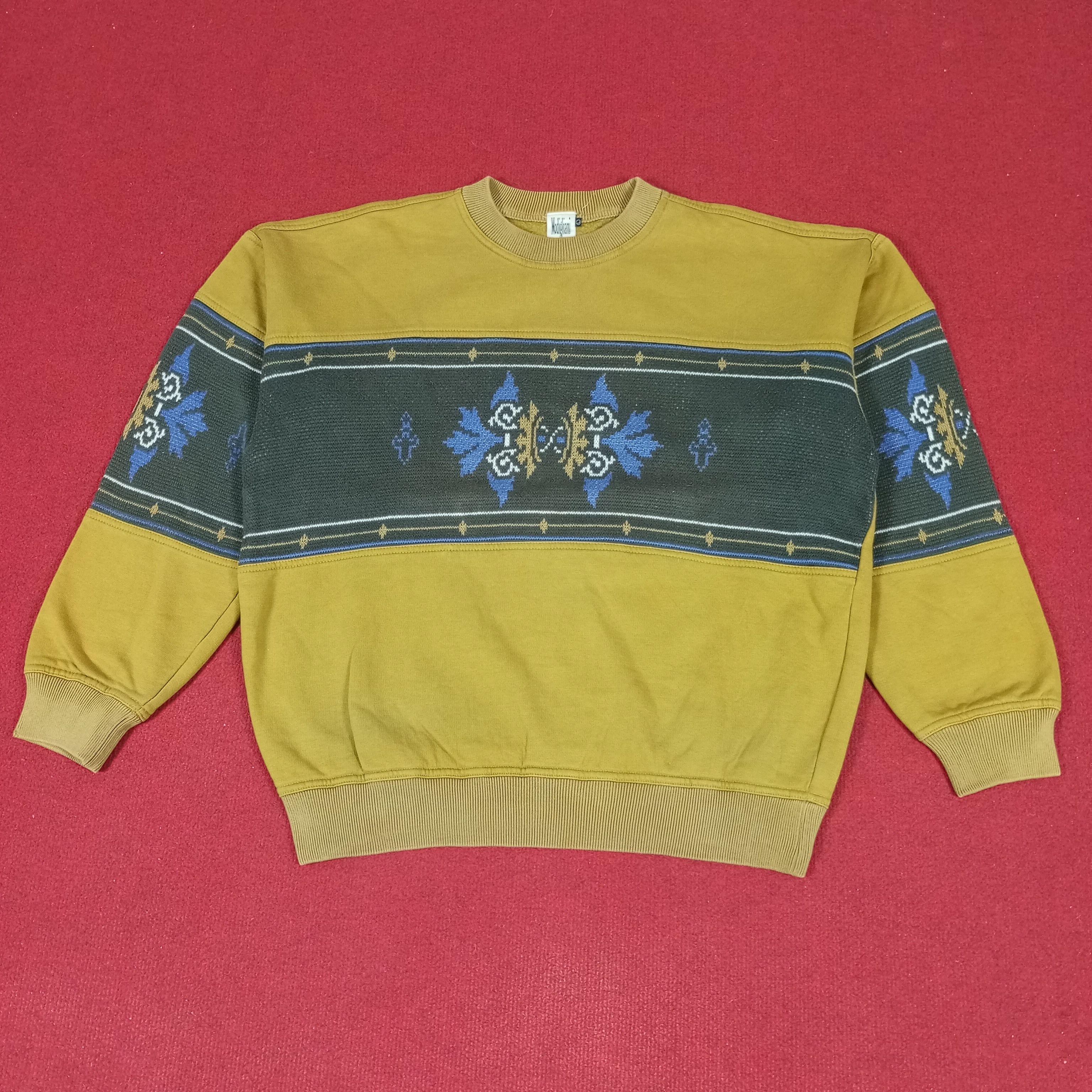 Vintage Modigliani Italian Brand Winter Style Sweatshirt Size US L / EU 52-54 / 3 - 1 Thumbnail