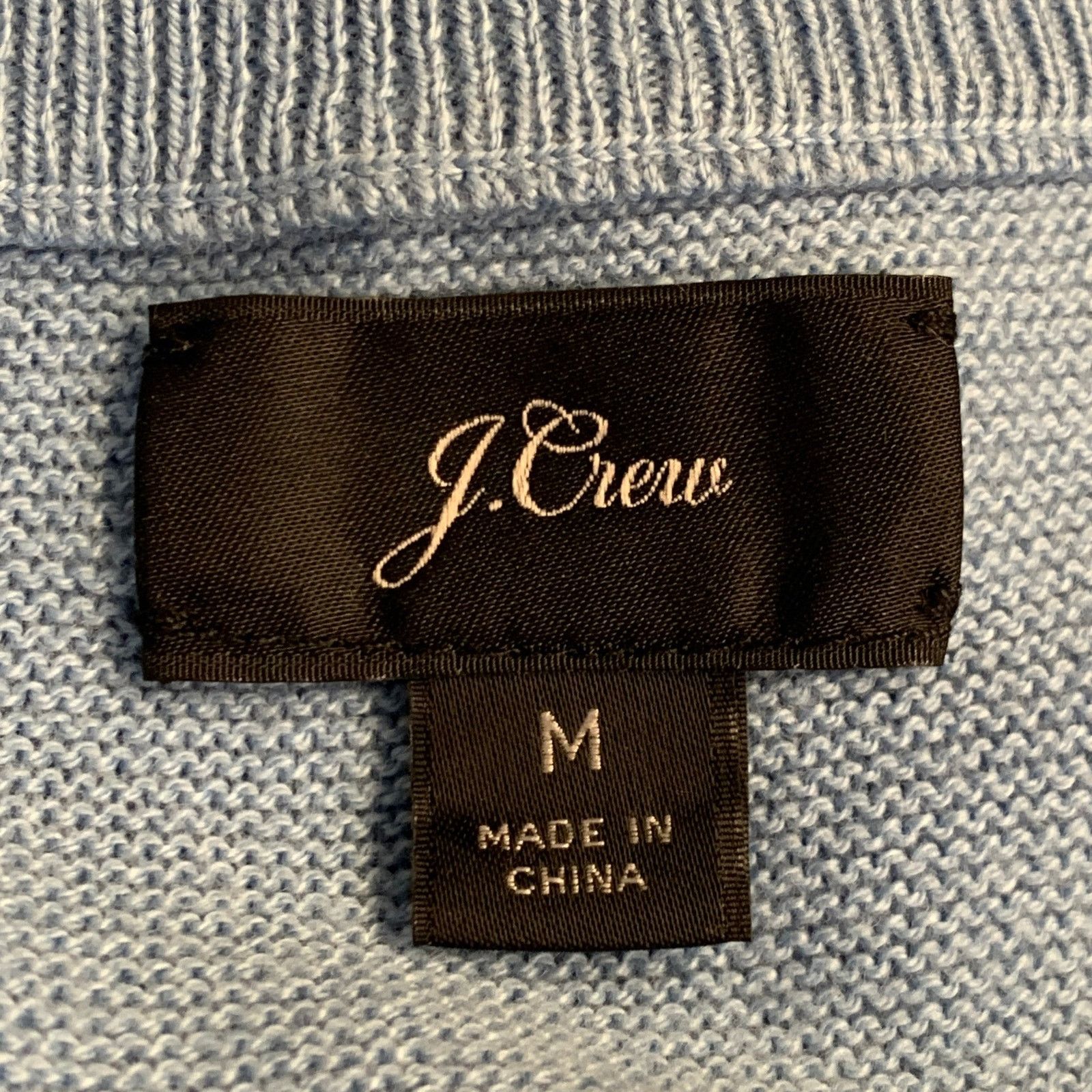 J.Crew J.CREW Size M Blue Knit Cotton Crew Neck Pullover Size US M / EU 48-50 / 2 - 6 Thumbnail
