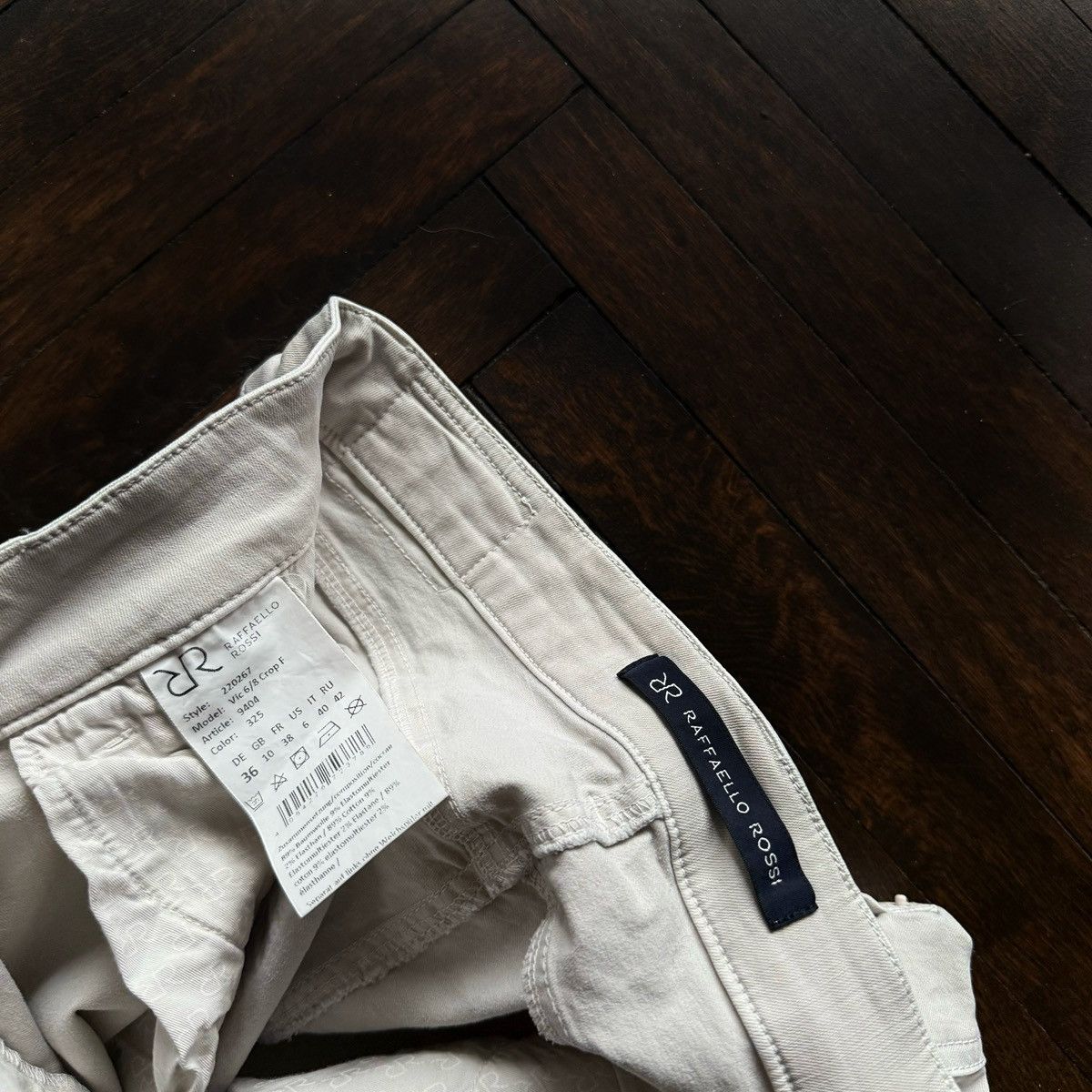 Other Raffaello Rossi Womens VIC 6/8 Crop F Denim Pants Pockets Size 28" / US 6 / IT 42 - 10 Thumbnail