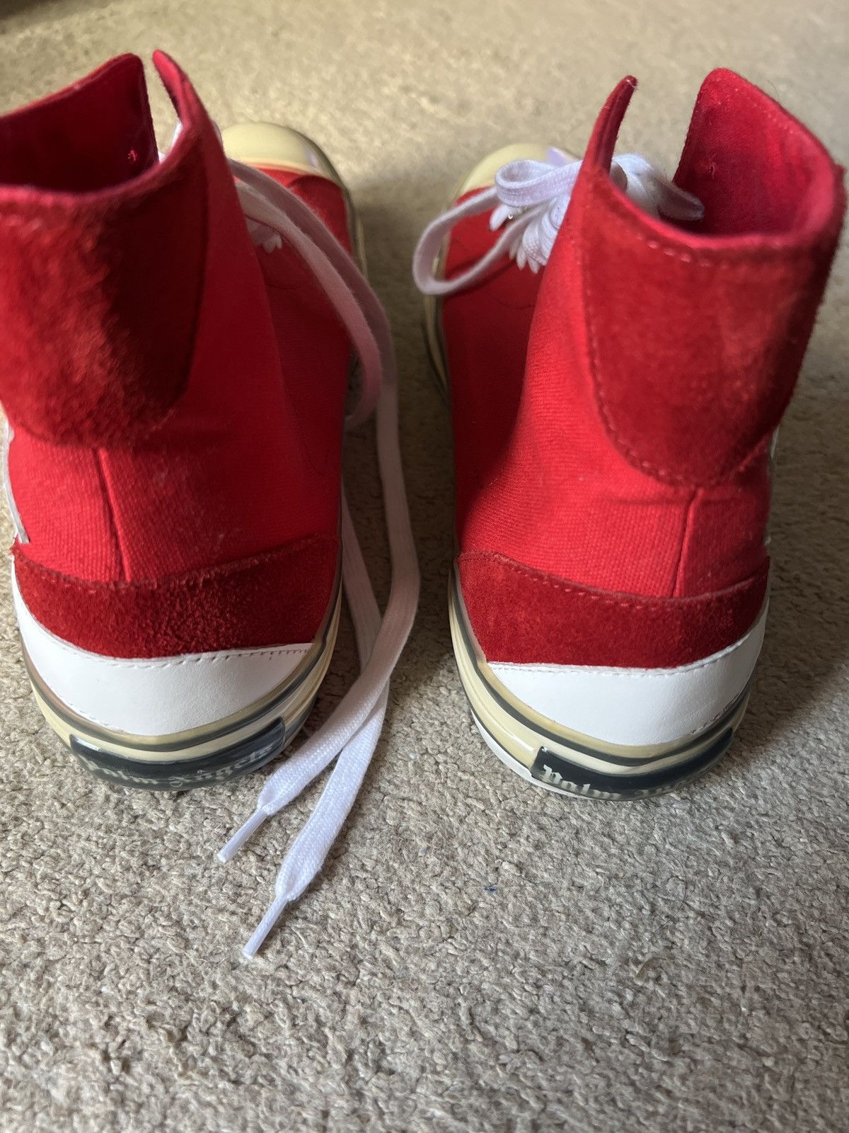 Palm Angels Palm Angels Vulcanized High Top Palm Tree Sneakers Size US 12 / EU 45 - 6 Thumbnail