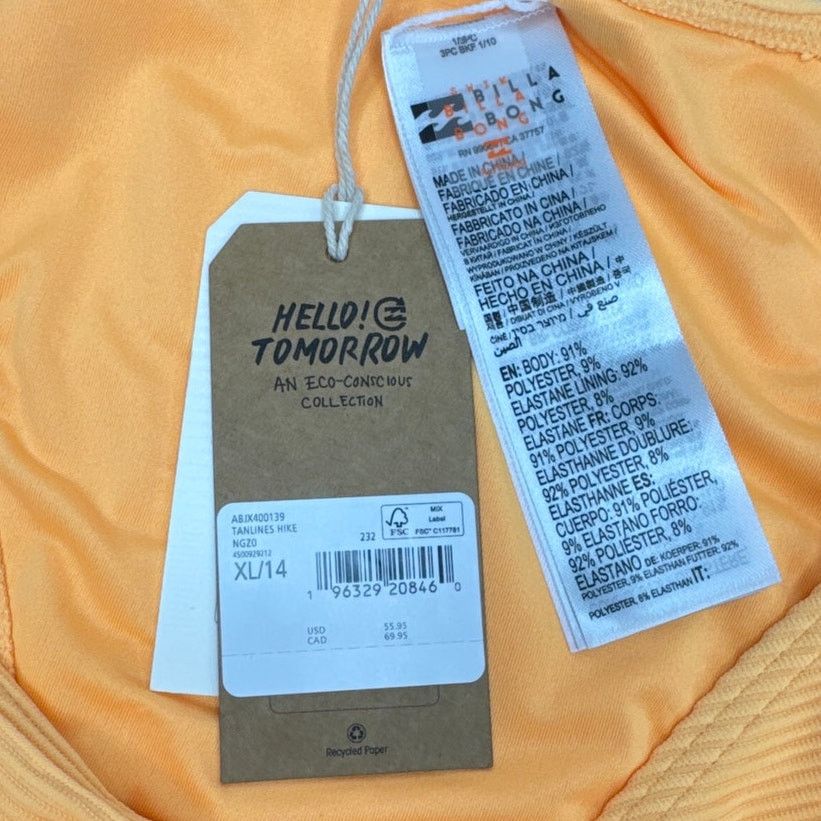 Billabong NWT Billabong Tanlines Hike Bikini Bottoms Women’s Sz XL/14 Size XL / US 12-14 / IT 48-50 - 6 Thumbnail