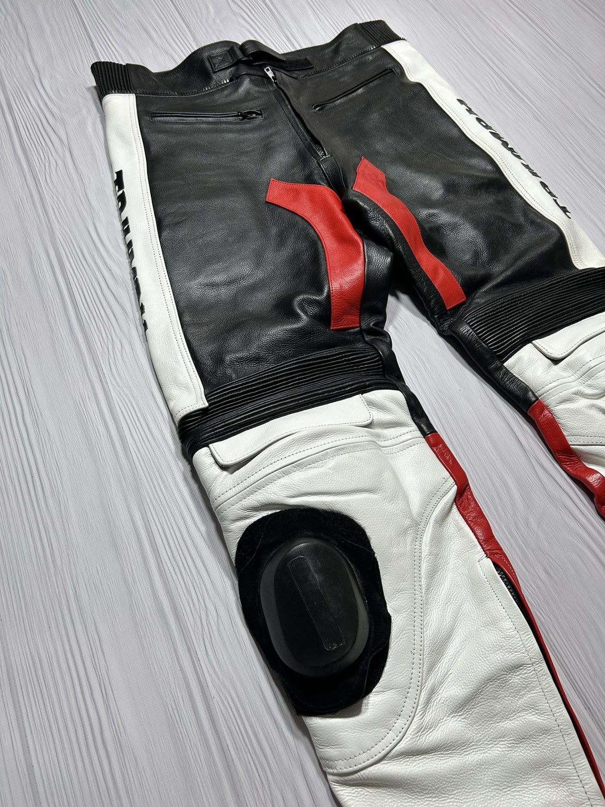 Genuine Leather TRIUMPH Real Heavy Leather Pants Moto Theme Racing Size XXL Size US 38 / EU 54 - 6 Thumbnail