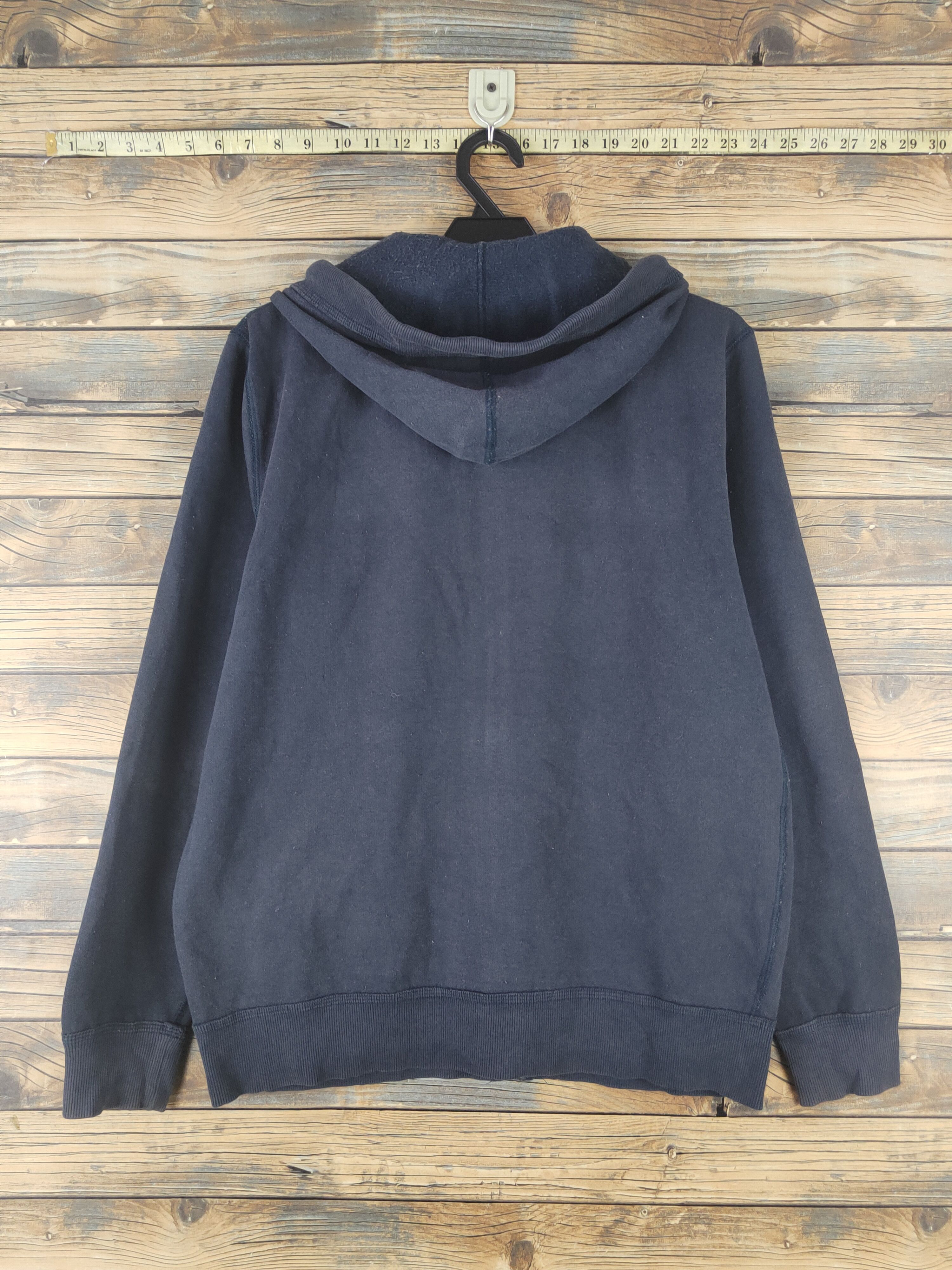 Japanese Brand × Vintage DL Back Number Navy Faded Hoodie Sweaters #824 Size US M / EU 48-50 / 2 - 9 Thumbnail