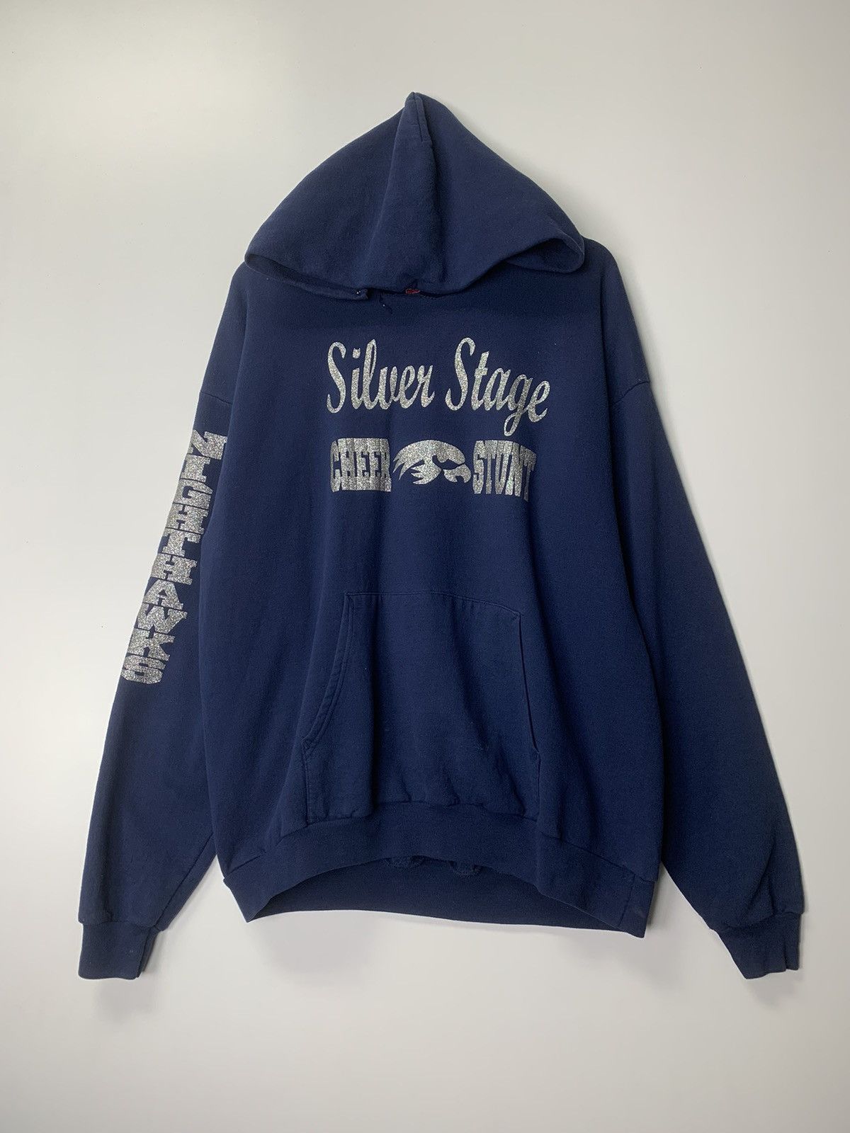 Hanes × Vintage Vintage Silver Stage Hoodies Size US XL / EU 56 / 4 - 1 Thumbnail