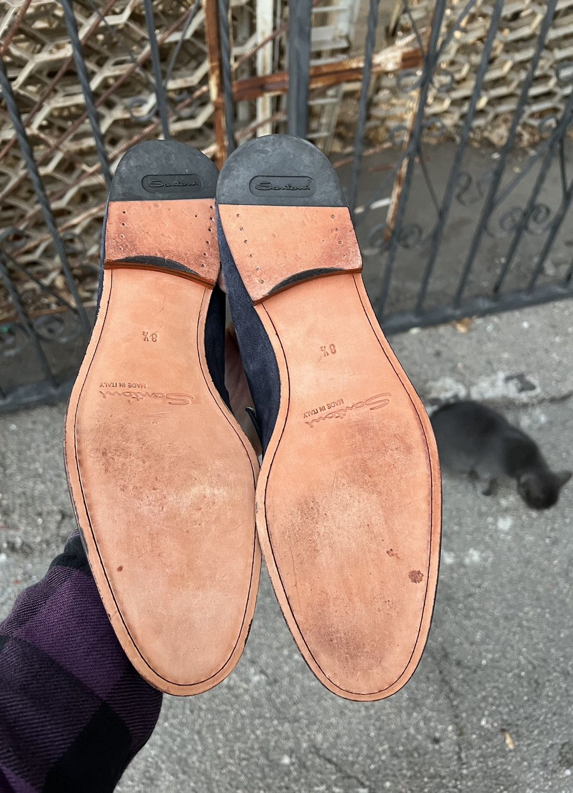 Santoni Santoni Men's Suede Loafers Blue Size US 8.5 / EU 41-42 - 11 Thumbnail