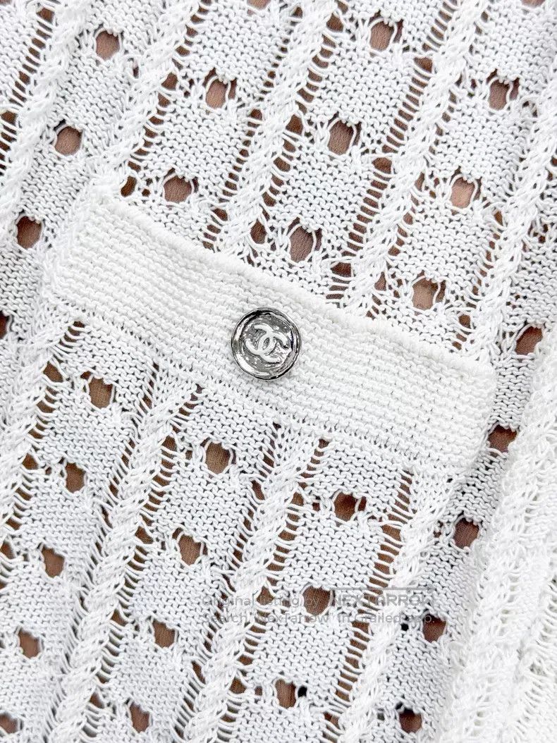 Chanel Chanel Hollow-ing long-sleeved knitted jumpsuit Size 42" / US 20 - 4 Thumbnail