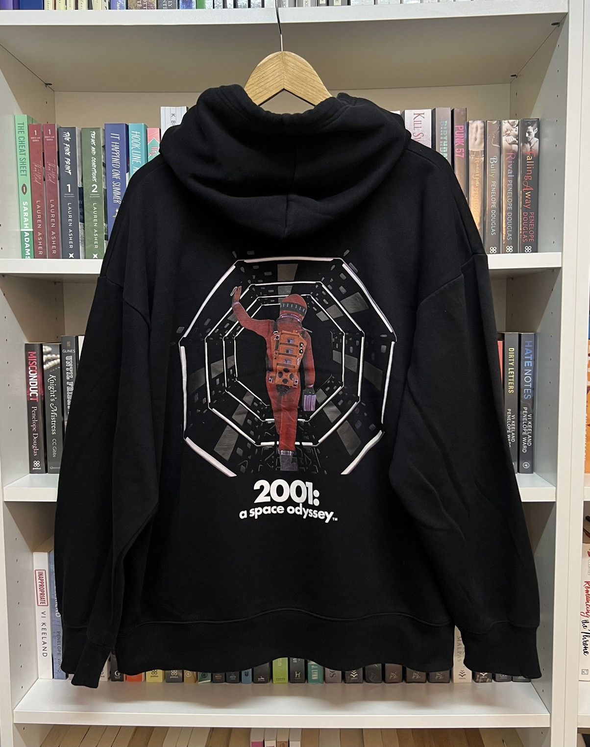 image of Gu x Movie 2001 Space Odyssey Hoodie in Black, Men's (Size XL)