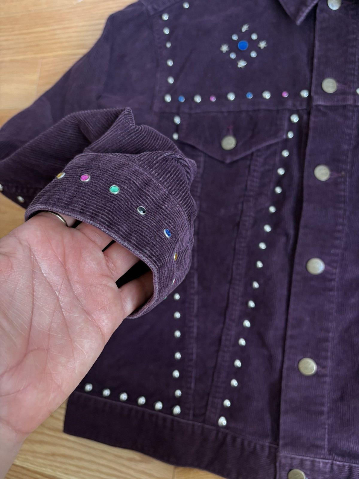 Needles NEEDLES 14W CORDUROY STUDDED JEAN JACKET - BLACK ( Size US L / EU 52-54 / 3 - 3 Thumbnail