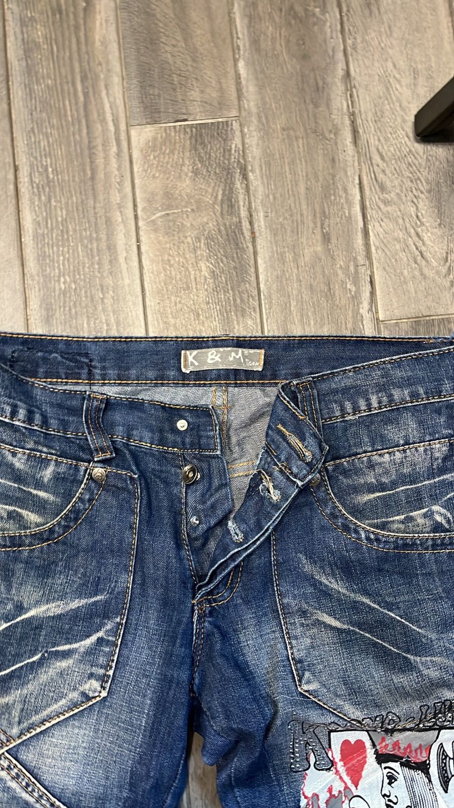 Japanese Brand Vintage hype Poker Kosmo & Lupo jeans Size US 32 / EU 48 - 5 Thumbnail