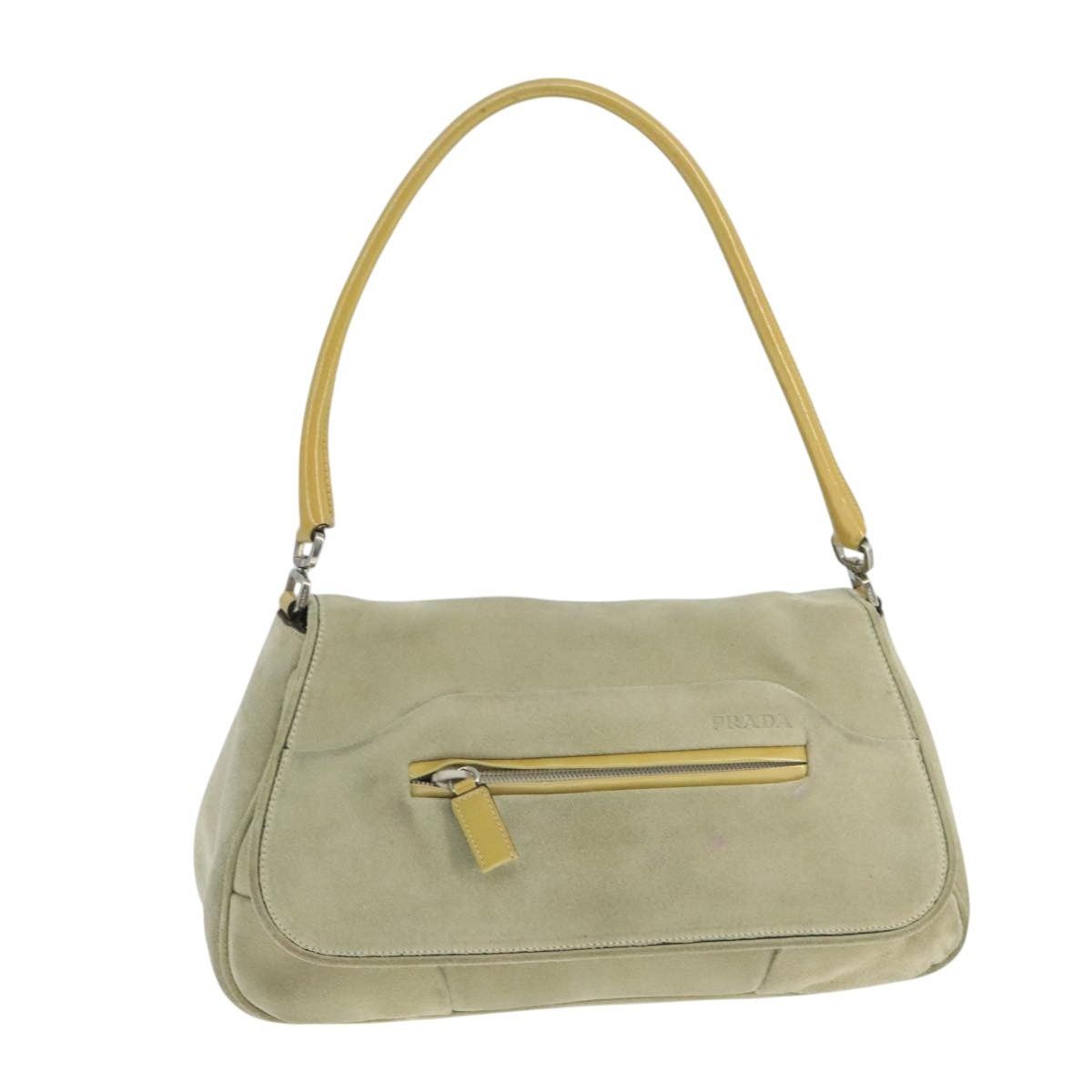 Prada Prada FW 1998 Khaki Patent Leather Asymetrical Bag