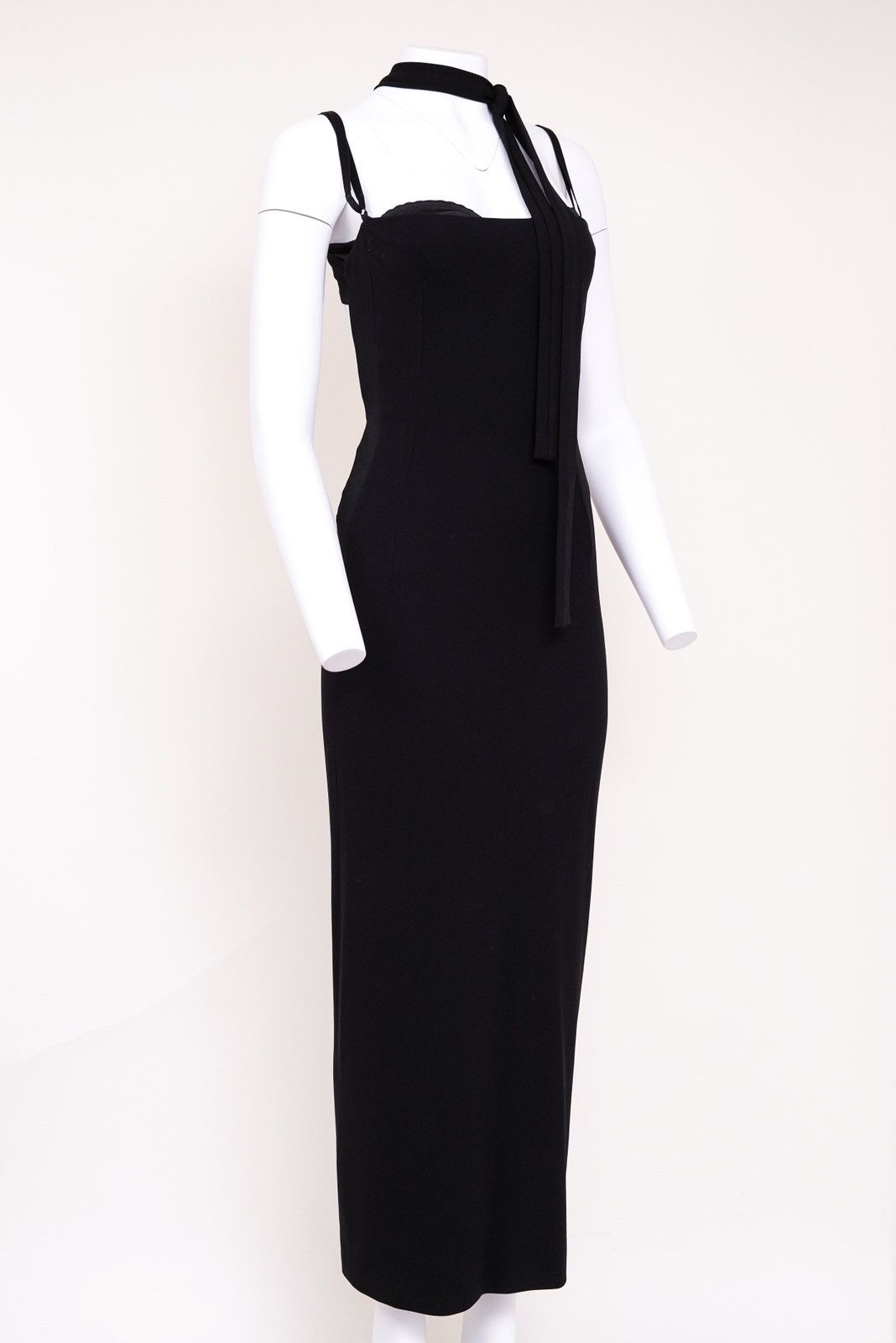Dolce & Gabbana Dolce & Gabbana S/S 2001 Black Bodycon Strap Runway Dress Size M / US 6-8 / IT 42-44 - 4 Thumbnail