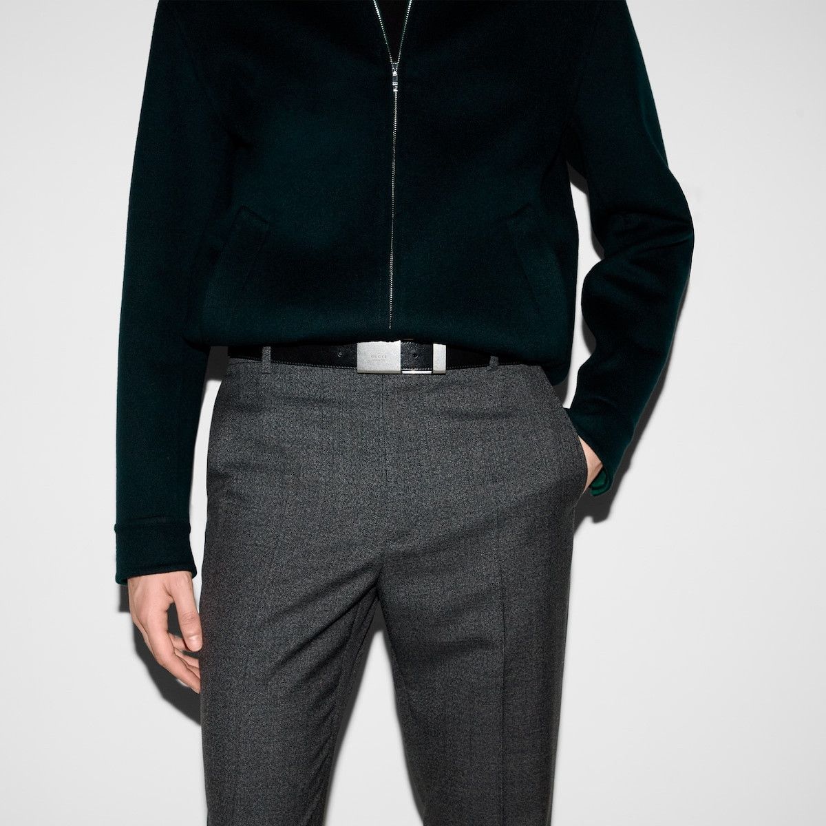 Gucci o1mt1gz0225 Size: 80 / Belt With Gucci Plaque Buckle Black Size 30 - 4 Thumbnail