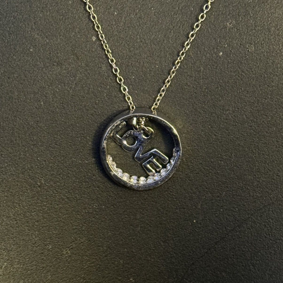 Other Silver tone Love pendant necklace Size ONE SIZE - 2 Thumbnail