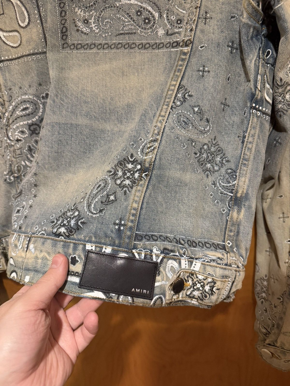 Amiri Amiri Bandana Denim Trucker Jacket size L Large Size US L / EU 52-54 / 3 - 5 Thumbnail