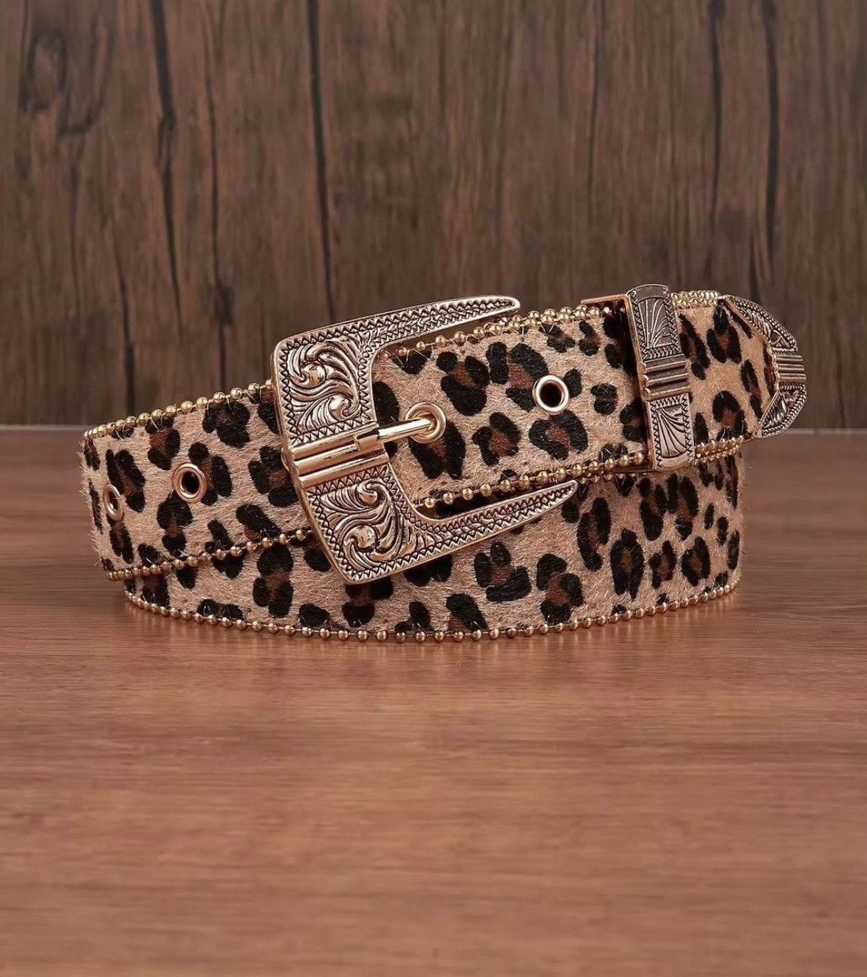 Japanese Brand 122 cm 2000s style leopard cheetah print belt Size ONE SIZE - 3 Thumbnail