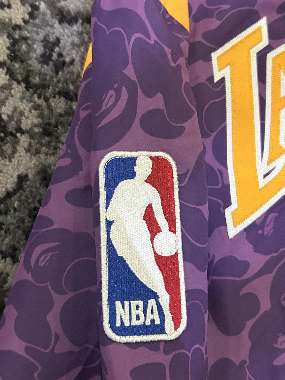 Bape × Mitchell & Ness × NBA Bape X Mitchell & Ness Lakers Jacket Size US M / EU 48-50 / 2 - 5 Thumbnail