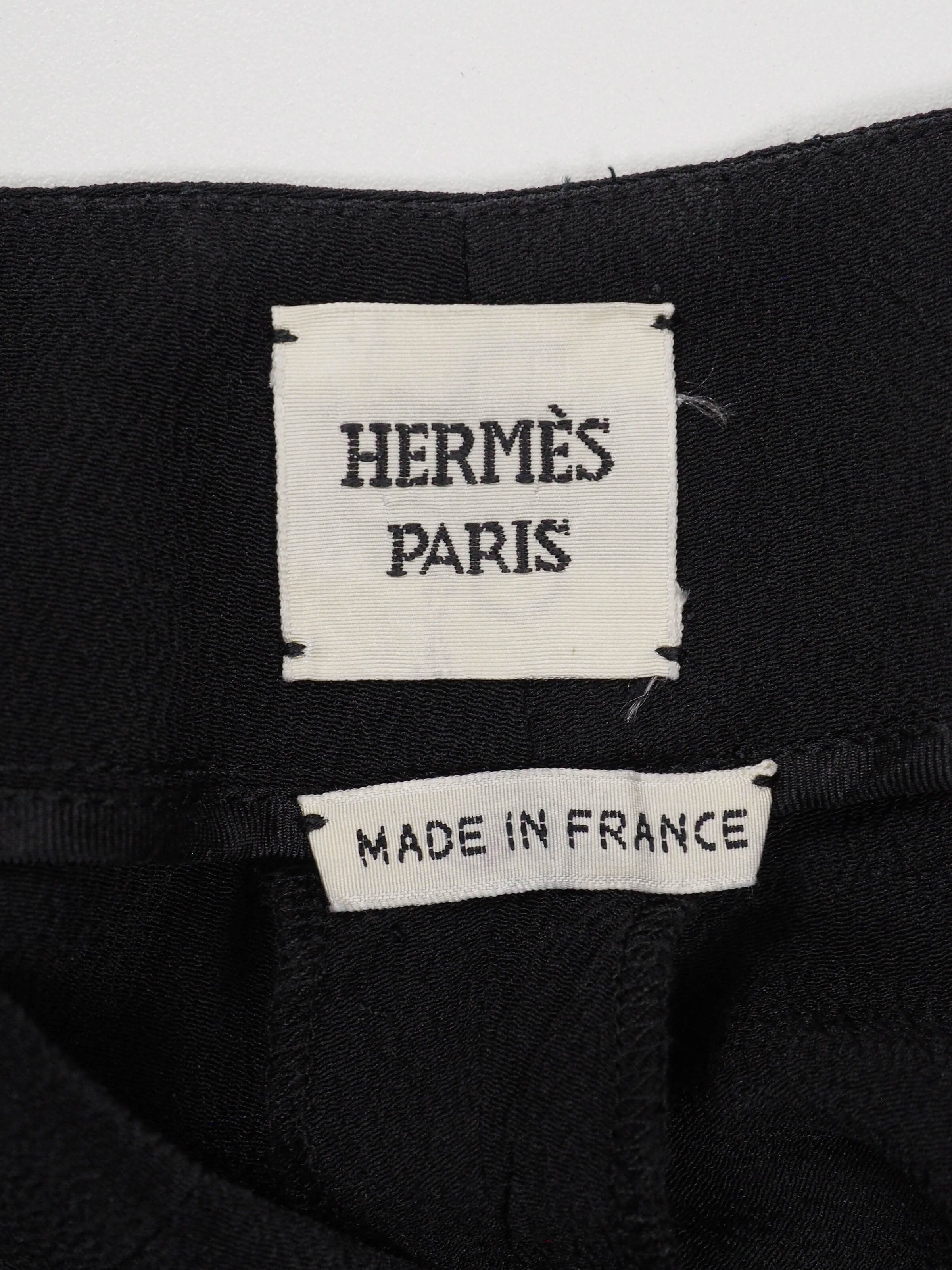 Hermes Hermès Side Stripe Wide Trousers Size 27" / US 4 / IT 40 - 2 Thumbnail