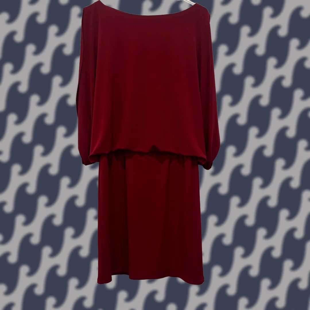 Jessica Simpson Jessica Simpson Blouson Split Sleeve Cocktail Dress Size 6 Burgundy Wine Red Women Size M / US 6-8 / IT 42-44 - 1 Thumbnail