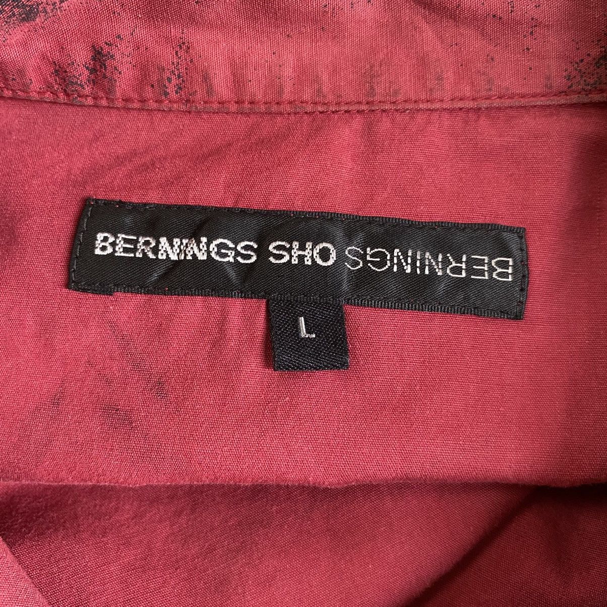 BERNINGS SHO BERNINGS SHO Punk Y2K Red Black Print Short Sleeve Shirt Size US L / EU 52-54 / 3 - 4 Thumbnail