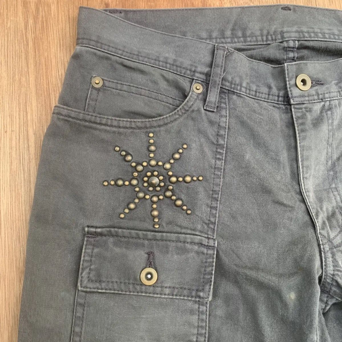 Final Home STEALS💥TETE HOMME TROUSERS STUDDED ISSEY MIYAKE FADED PANTS Size US 31 - 7 Thumbnail