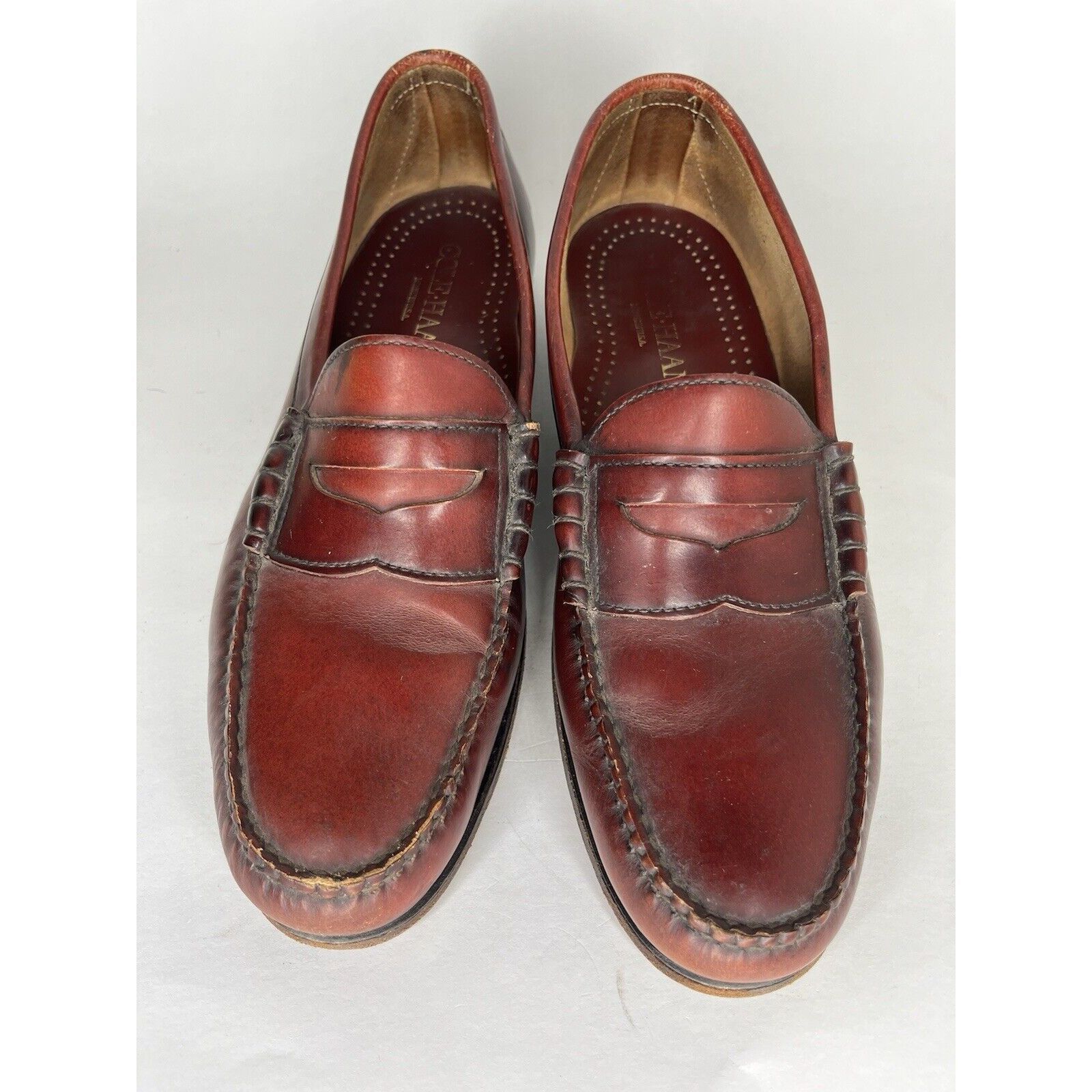 Cole Haan Cole Haan Burgundy Brown Slip On Penny Loafers Dress Shoes M Size US 11 / EU 44 - 6 Thumbnail